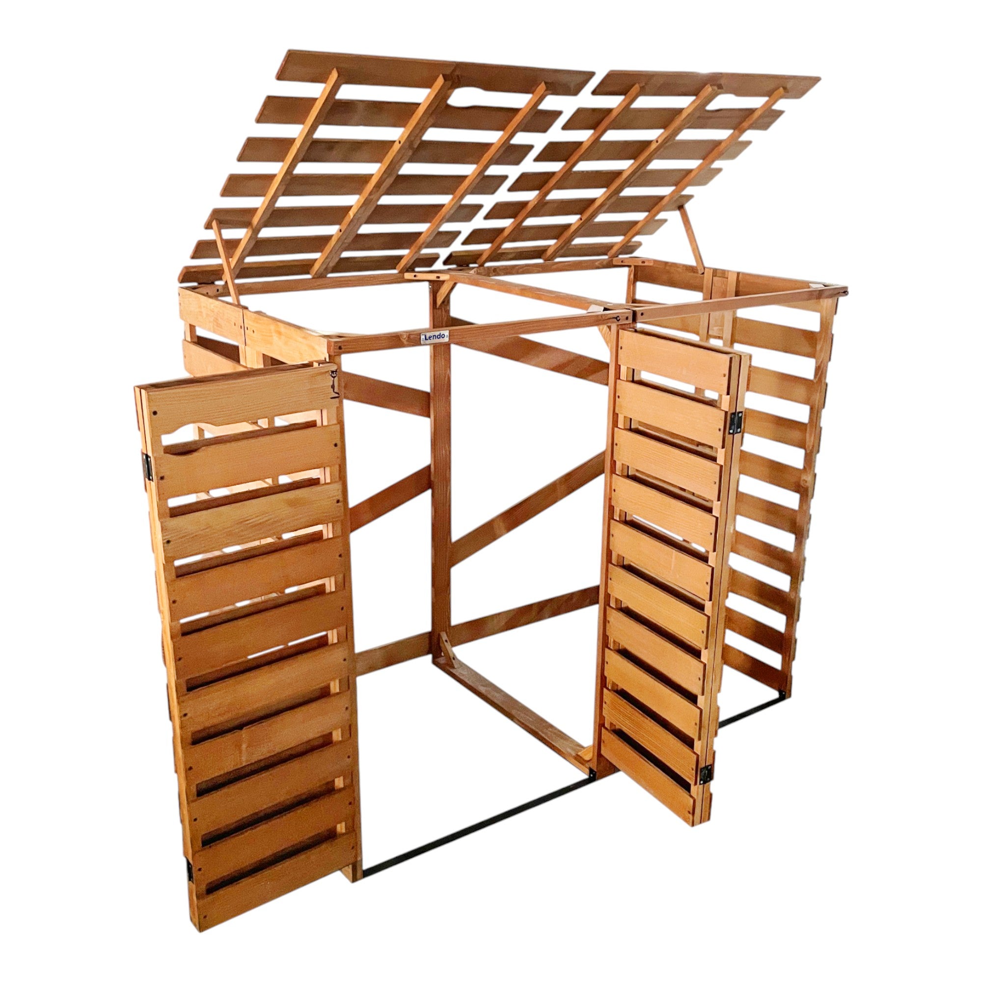 Lendo Online Container ombouw dubbel 143x80x118cm vurenhout bruin
