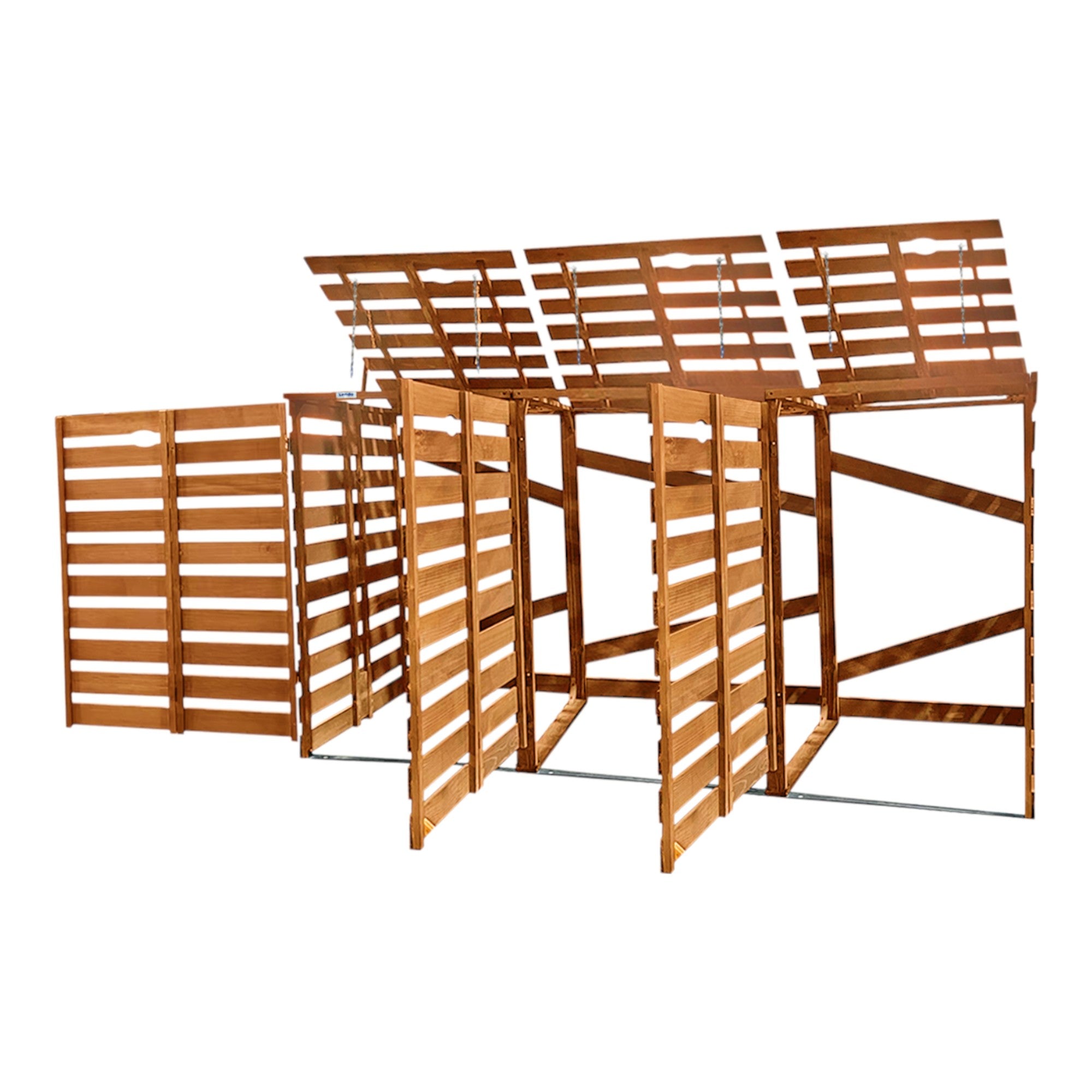 Lendo Online Container ombouw drievoudig 215x80x118cm vurenhout bruin