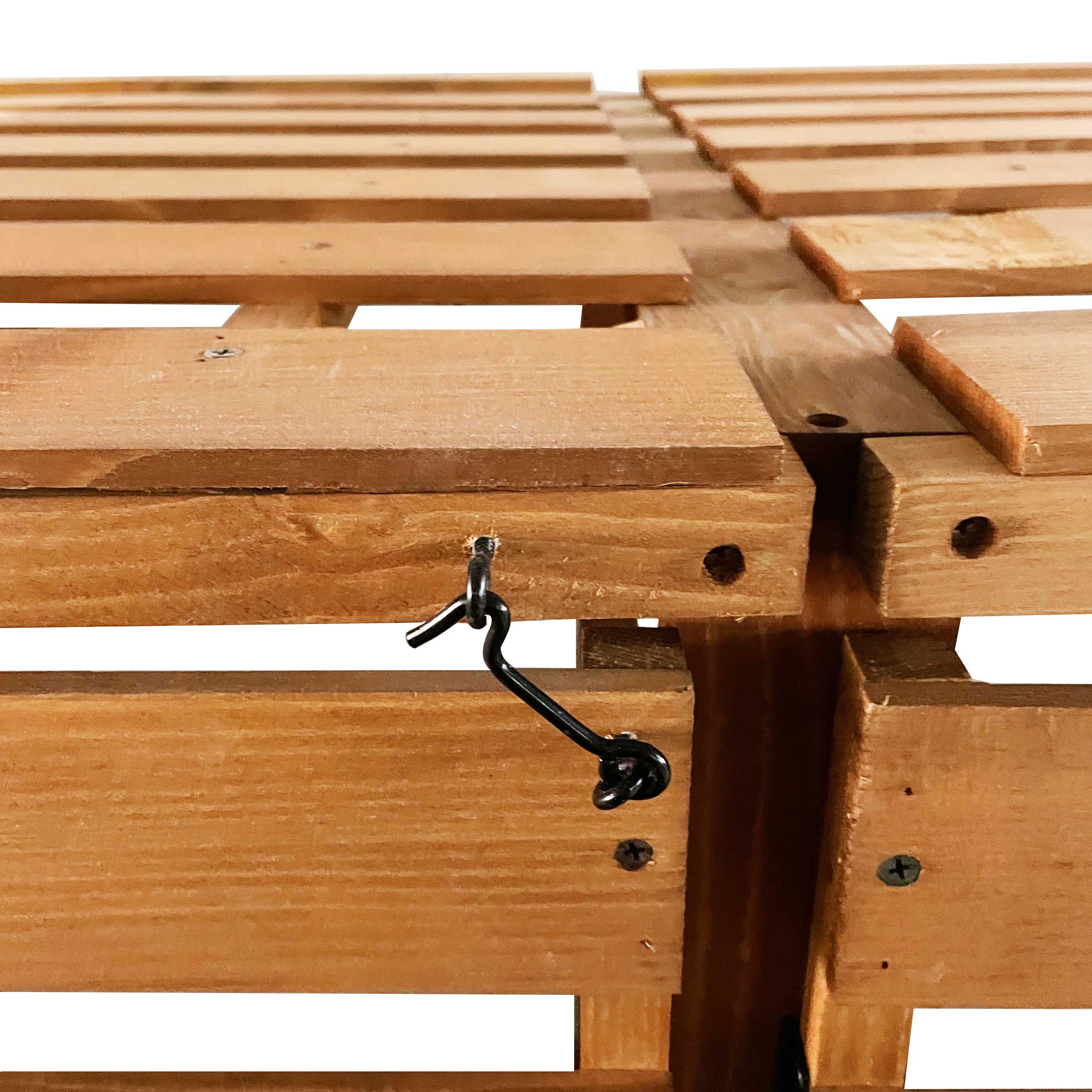 Lendo Online Container ombouw drievoudig 215x80x118cm vurenhout bruin