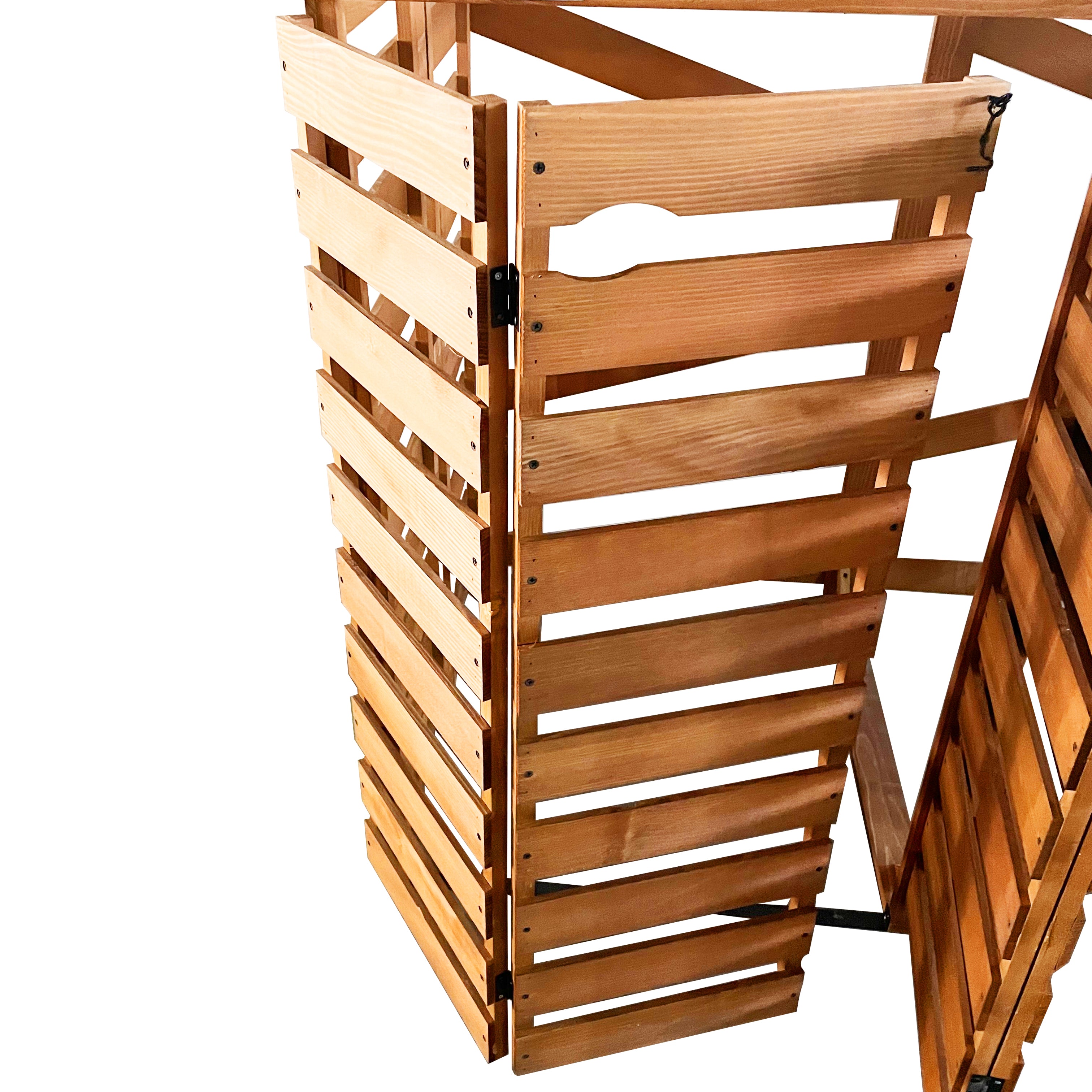 Lendo Online Container ombouw drievoudig 215x80x118cm vurenhout bruin
