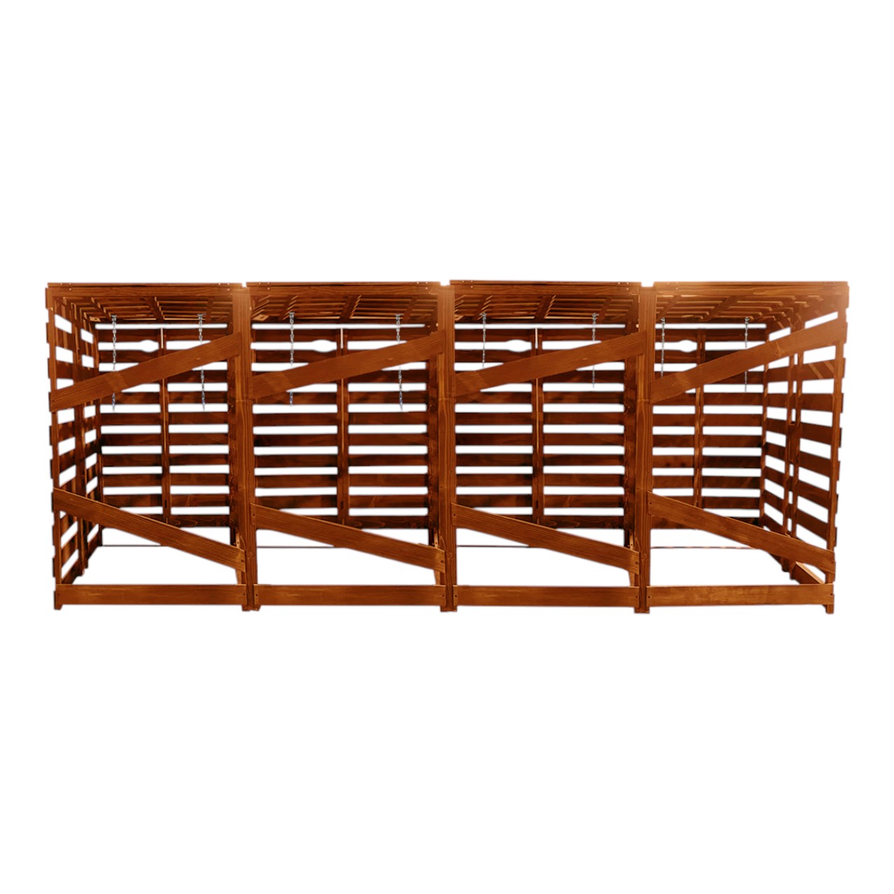 Lendo Online Container ombouw viervoudig 287x80x118cm vurenhout bruin