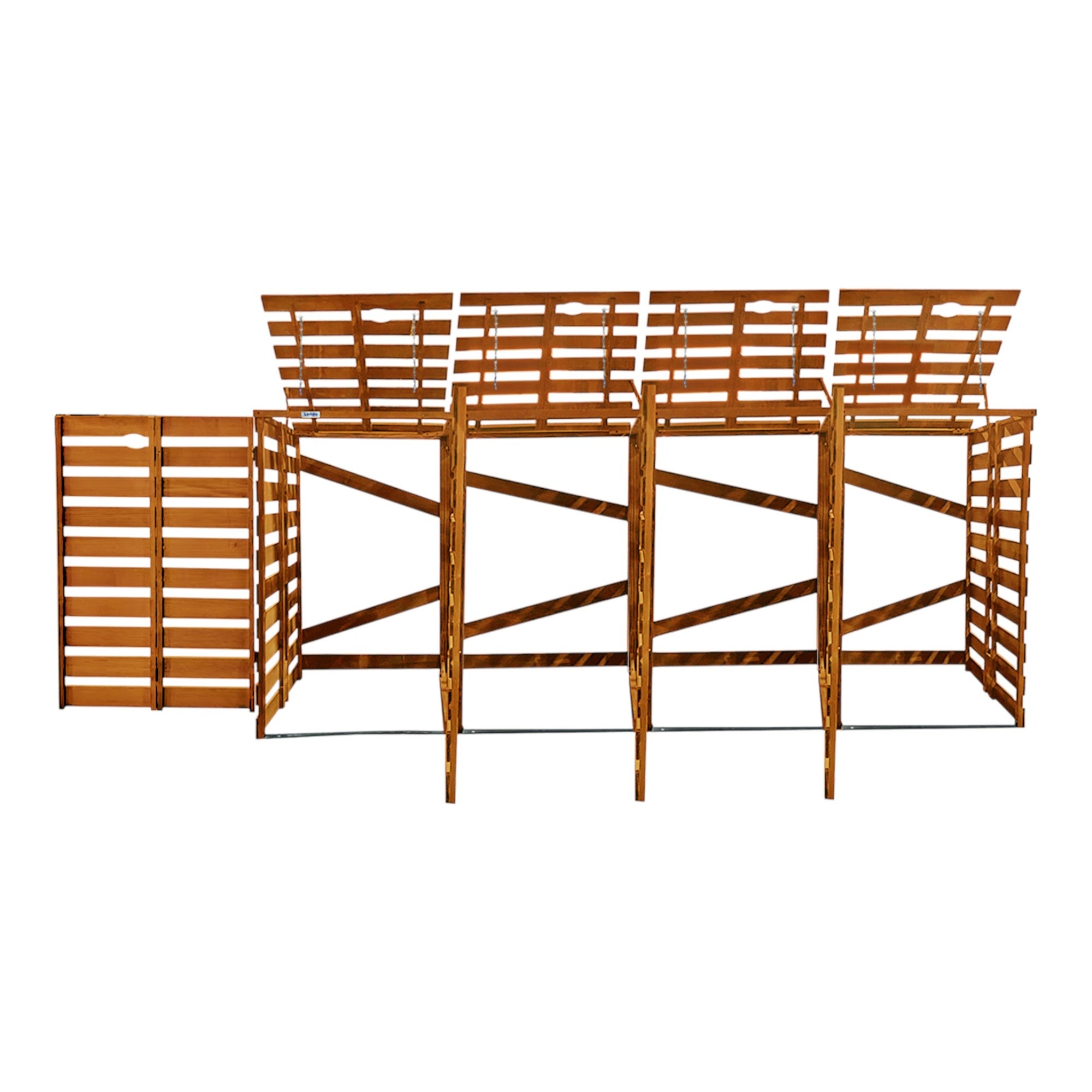 Lendo Online Container ombouw viervoudig 287x80x118cm vurenhout bruin