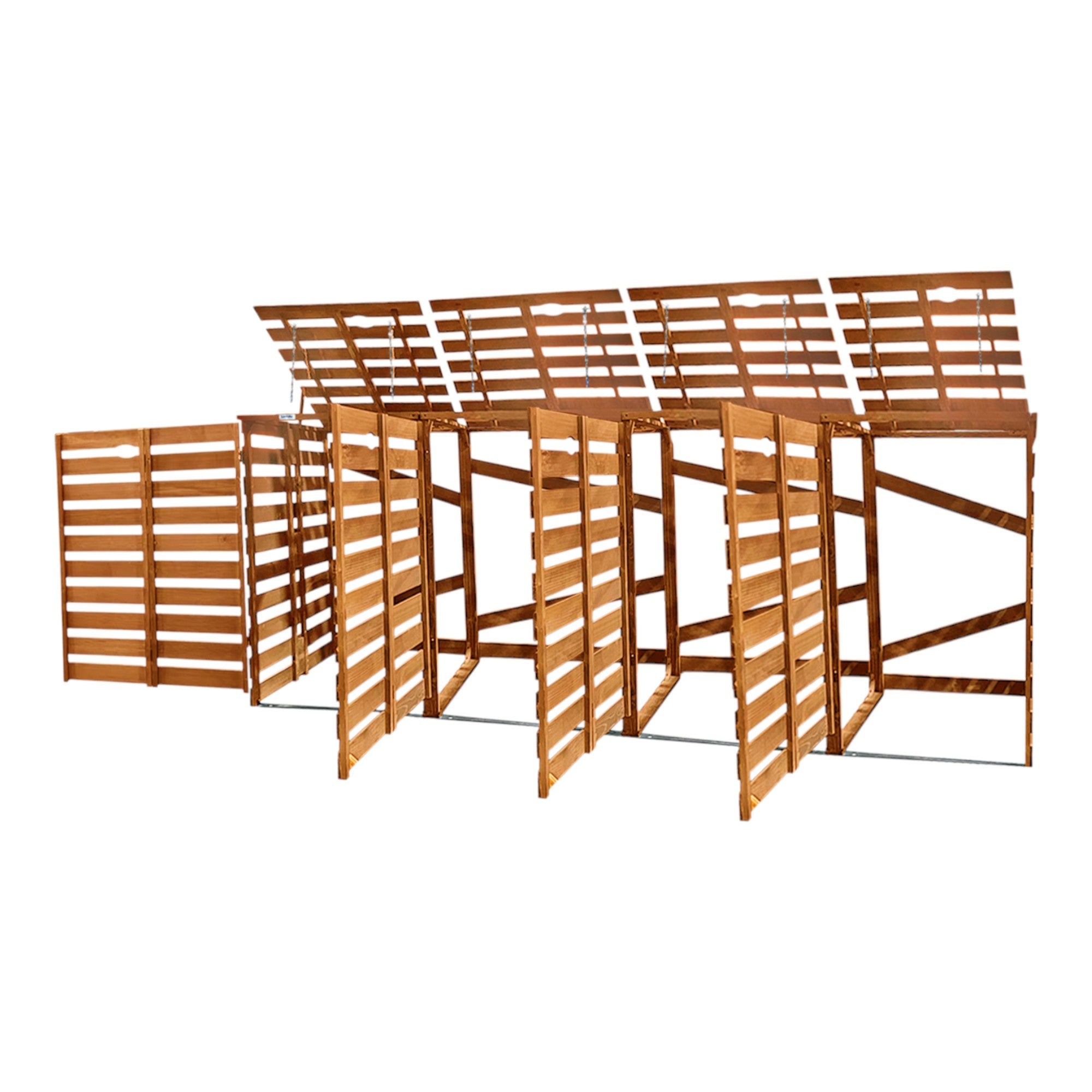 Lendo Online Container ombouw viervoudig 287x80x118cm vurenhout bruin