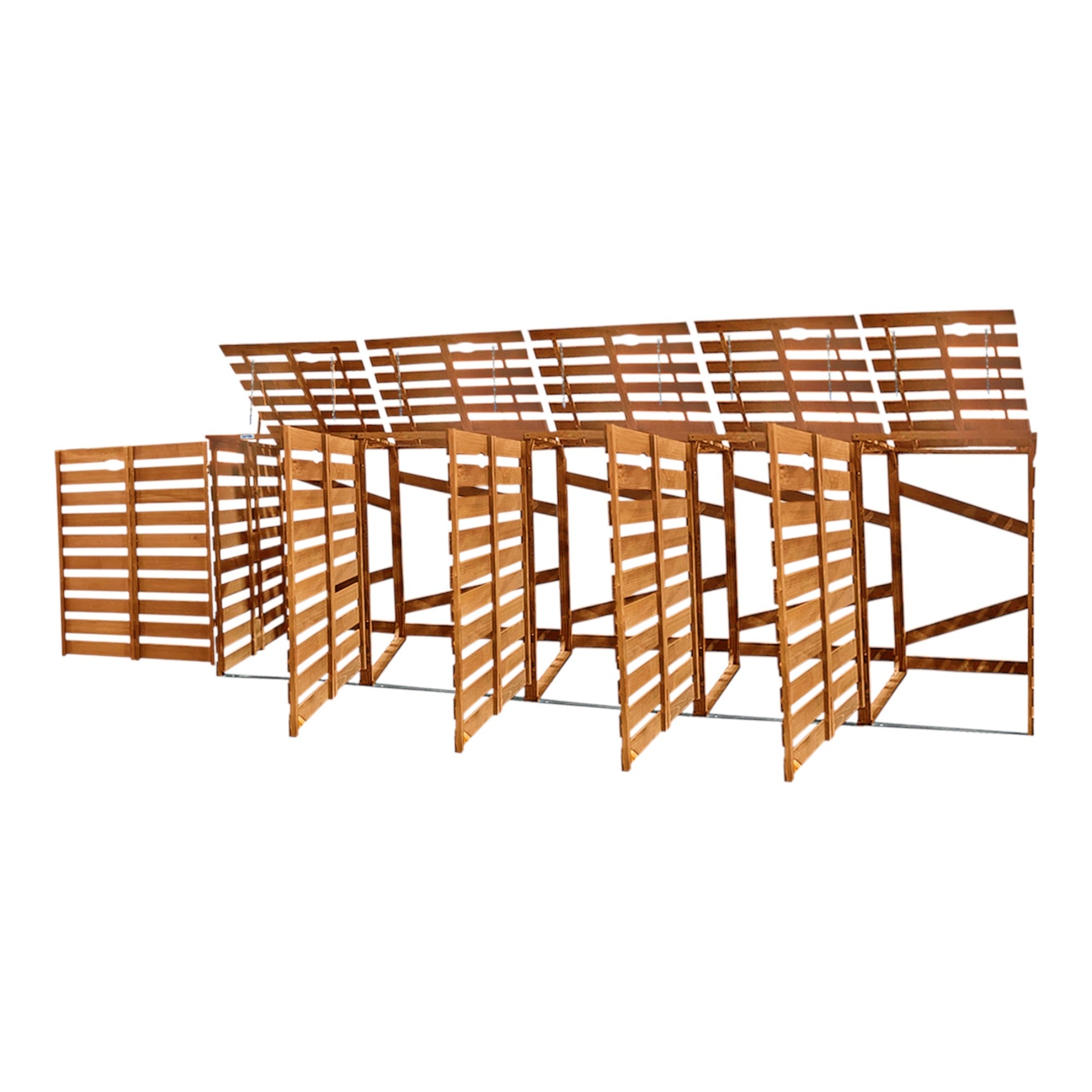 Lendo Online Container ombouw vijfvoudig 359x80x118cm vurenhout bruin