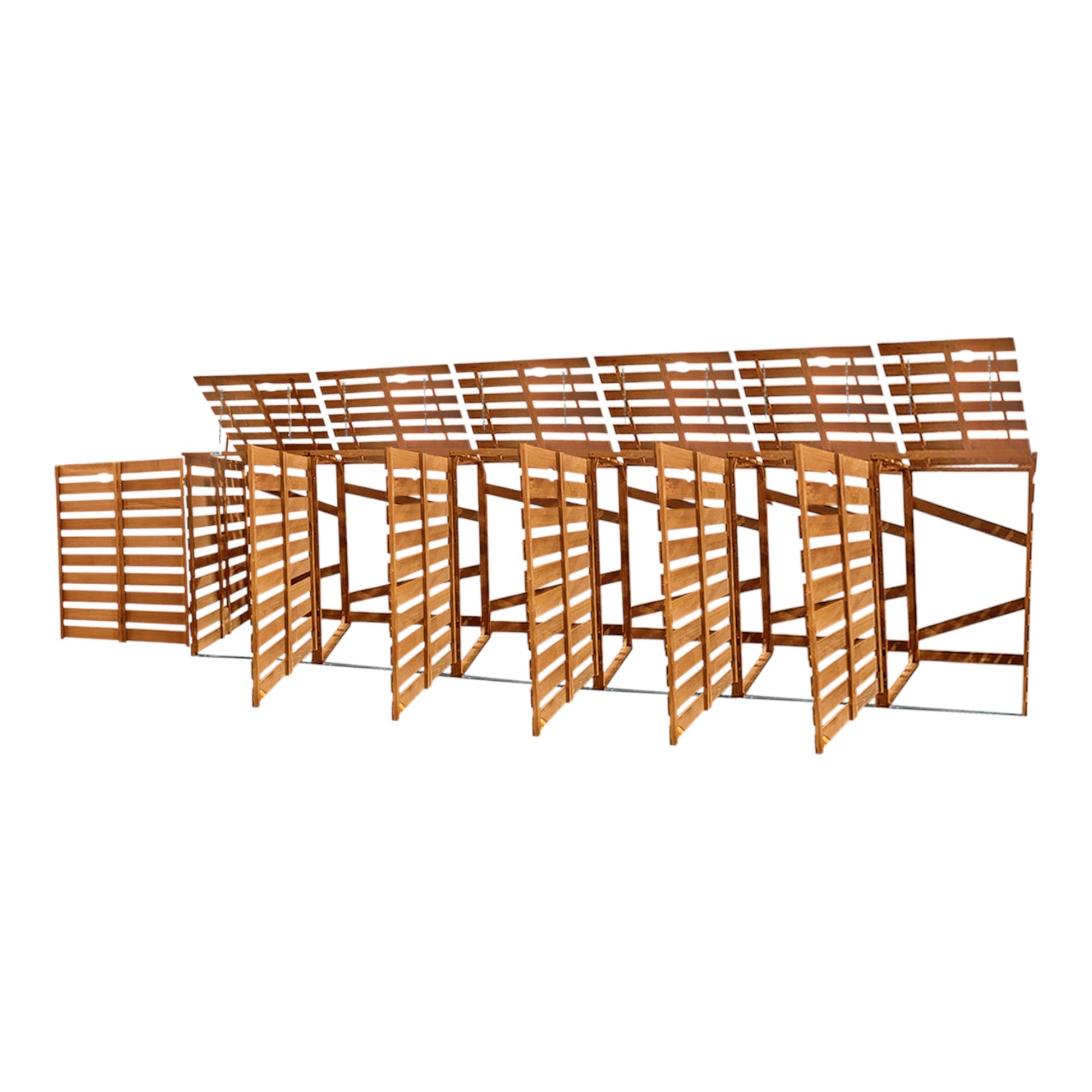 Lendo Online Container ombouw zesvoudig 431x80x118cm vurenhout bruin