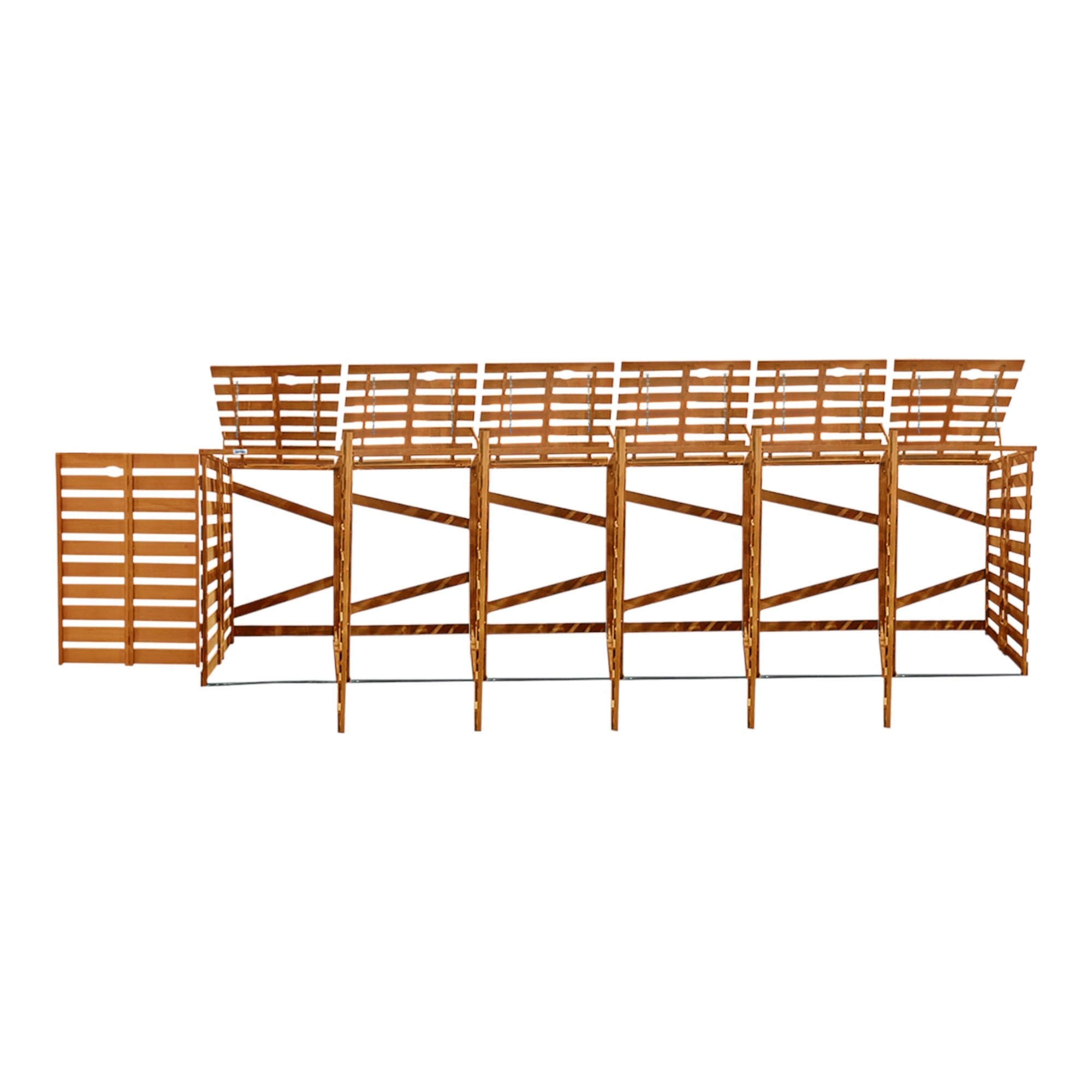 Lendo Online Container ombouw zesvoudig 431x80x118cm vurenhout bruin