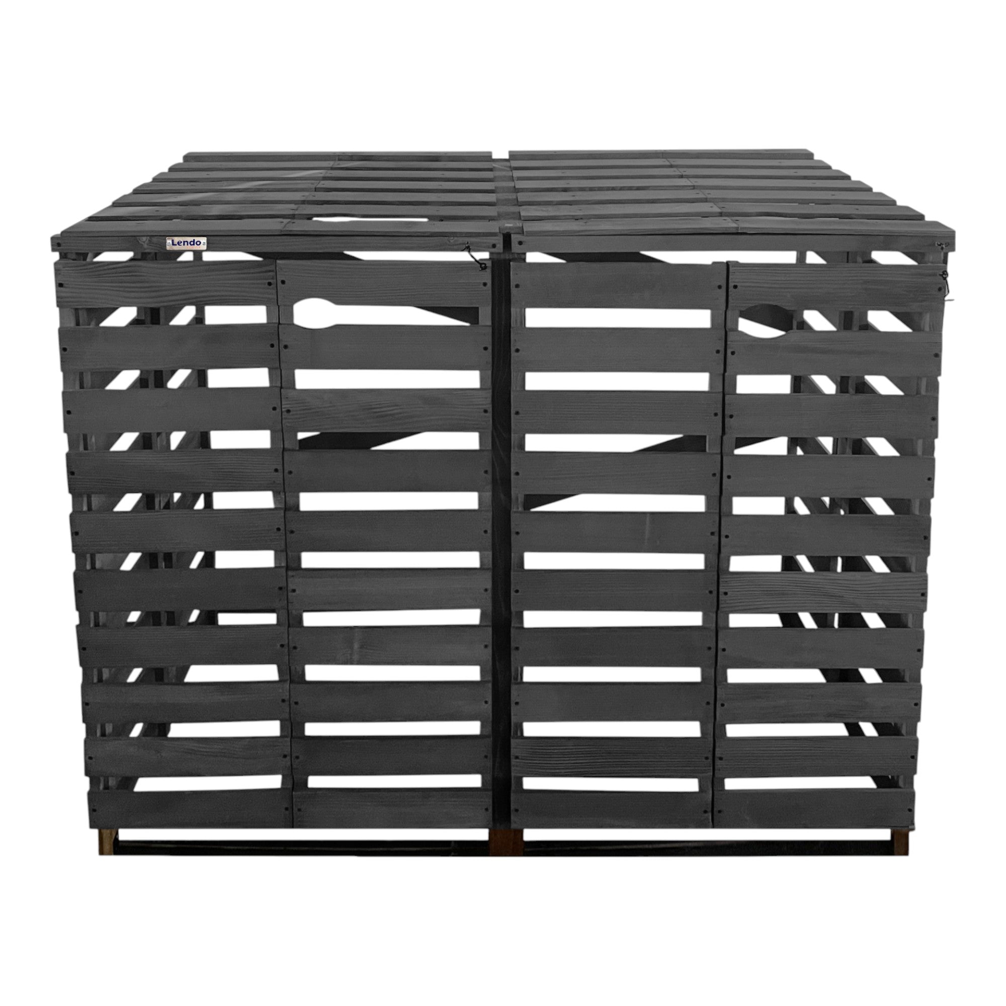 Lendo Online Container ombouw dubbel 143x80x118cm vurenhout grijs