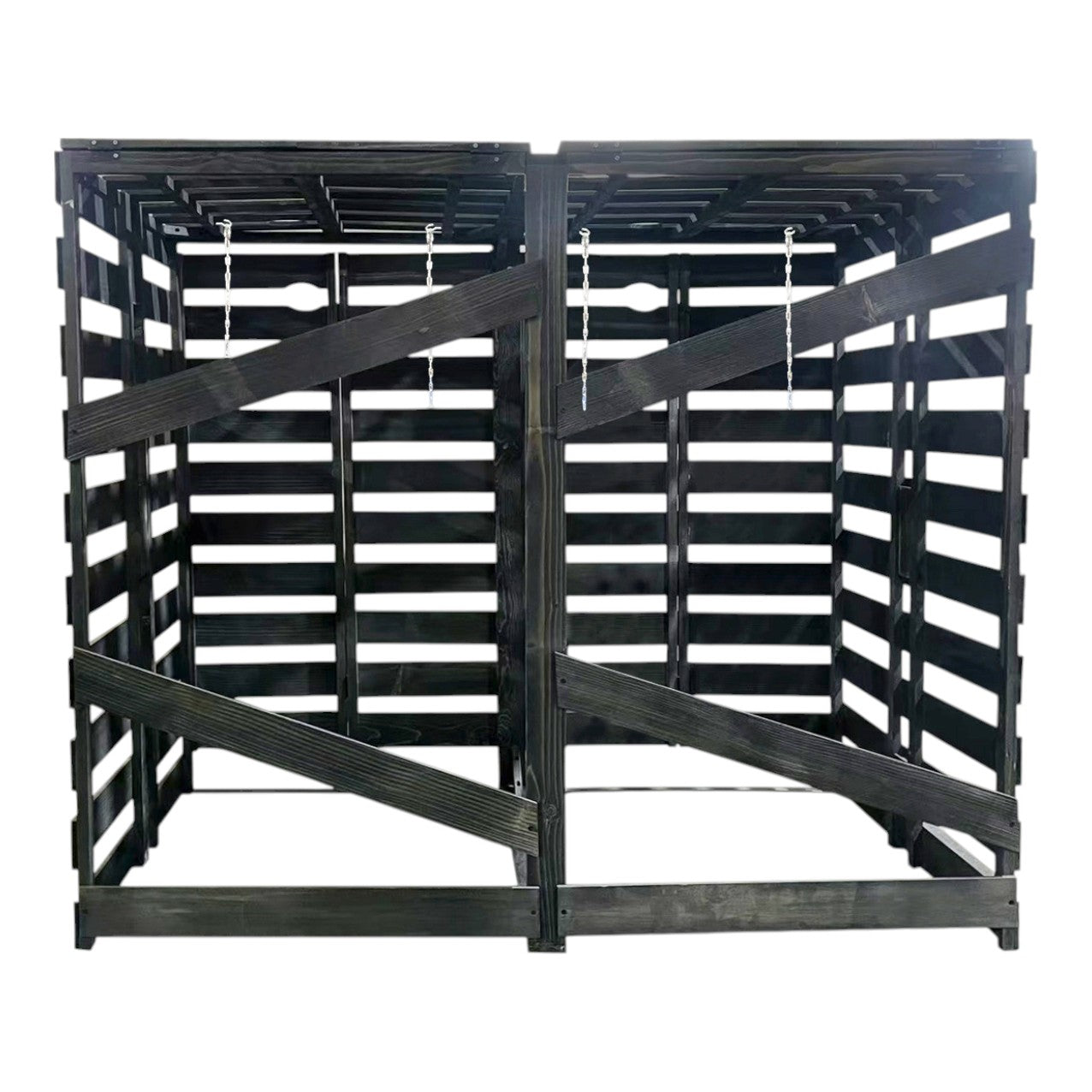 Lendo Online Container ombouw dubbel 143x80x118cm vurenhout grijs