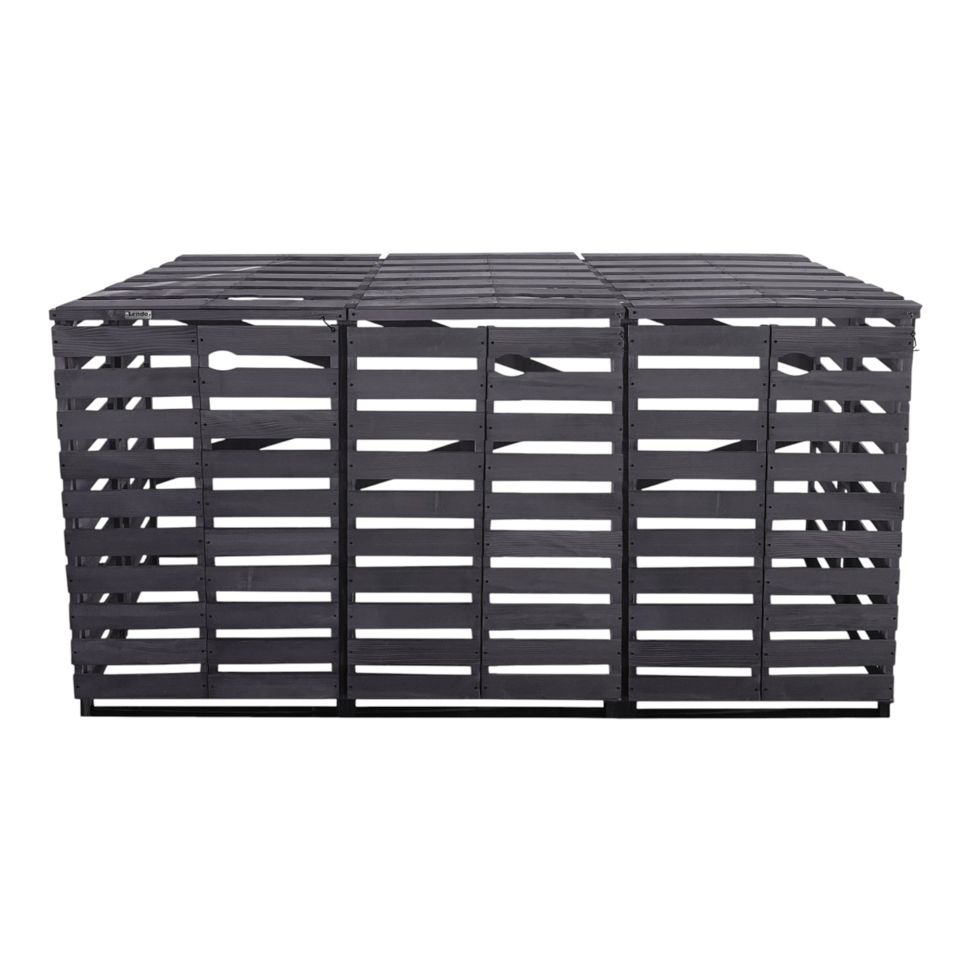 Lendo Online Container ombouw drievoudig 215x80x118cm vurenhout grijs