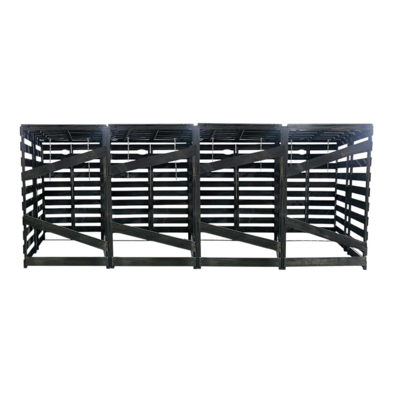 Lendo Online Container ombouw viervoudig 287x80x118cm vurenhout grijs