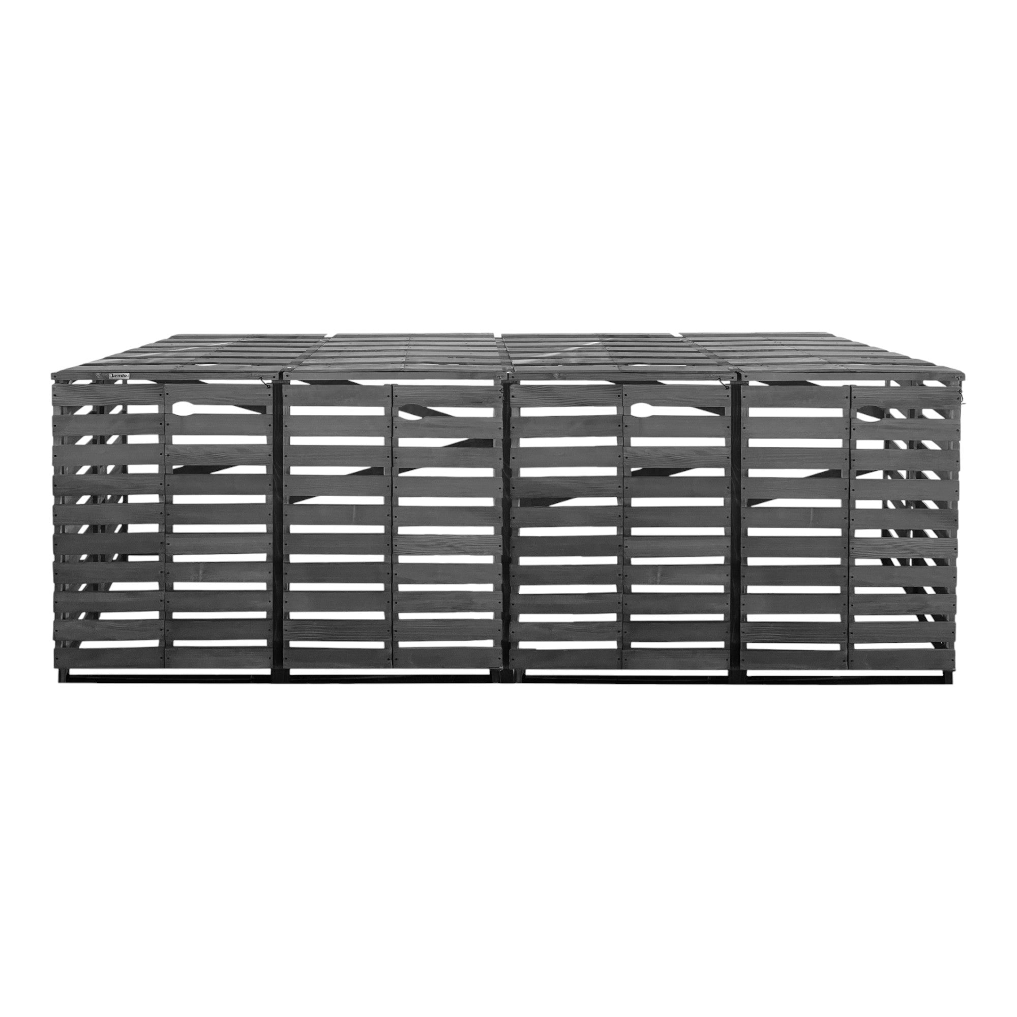 Lendo Online Container ombouw viervoudig 287x80x118cm vurenhout grijs
