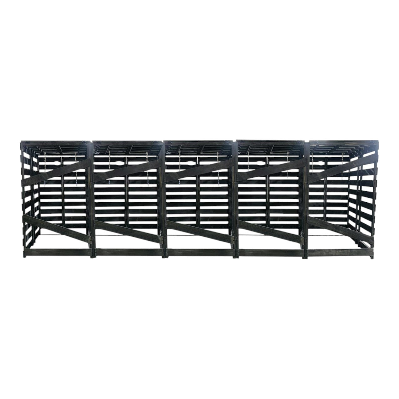 Lendo Online Container ombouw vijfvoudig 359x80x118cm vurenhout grijs