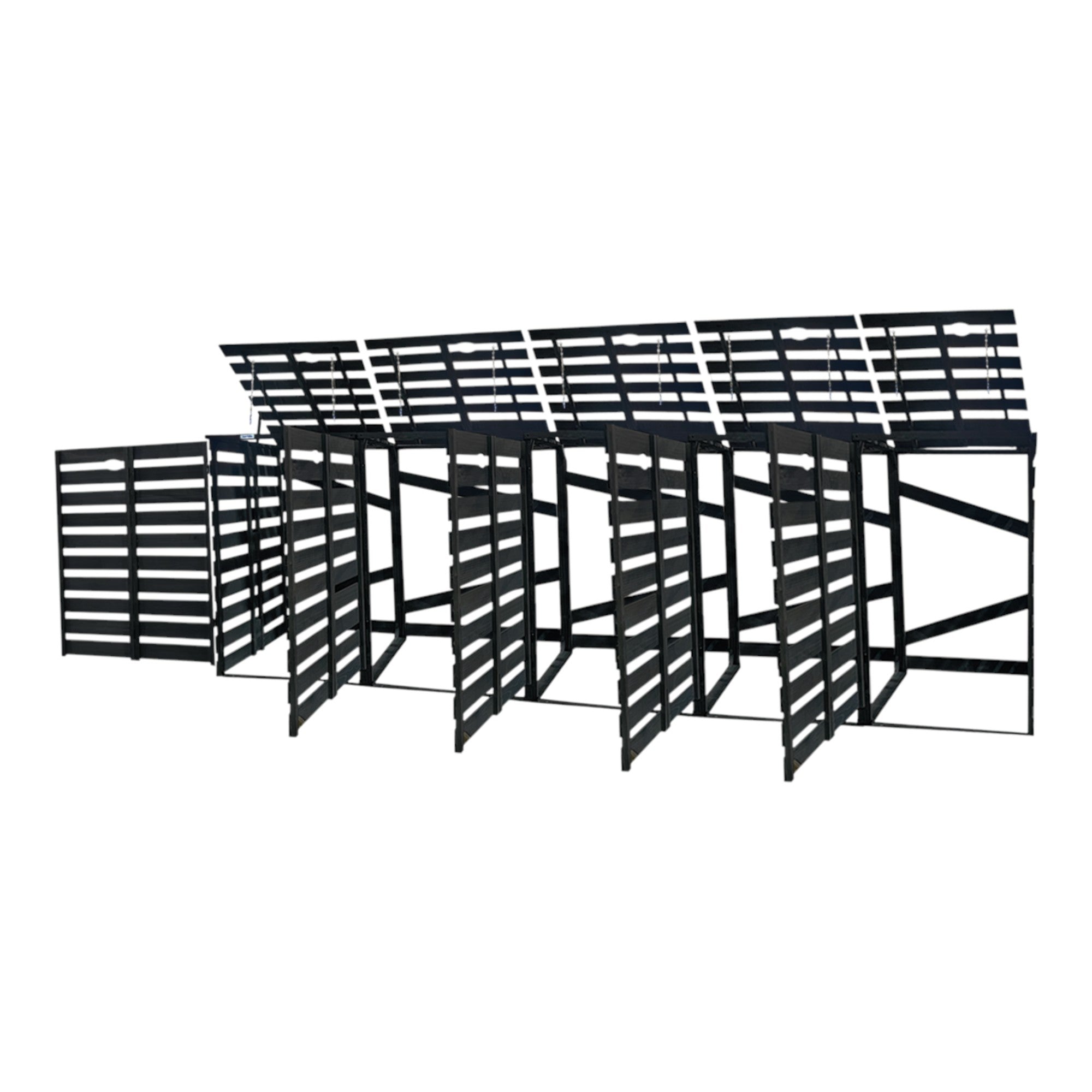 Lendo Online Container ombouw vijfvoudig 359x80x118cm vurenhout grijs