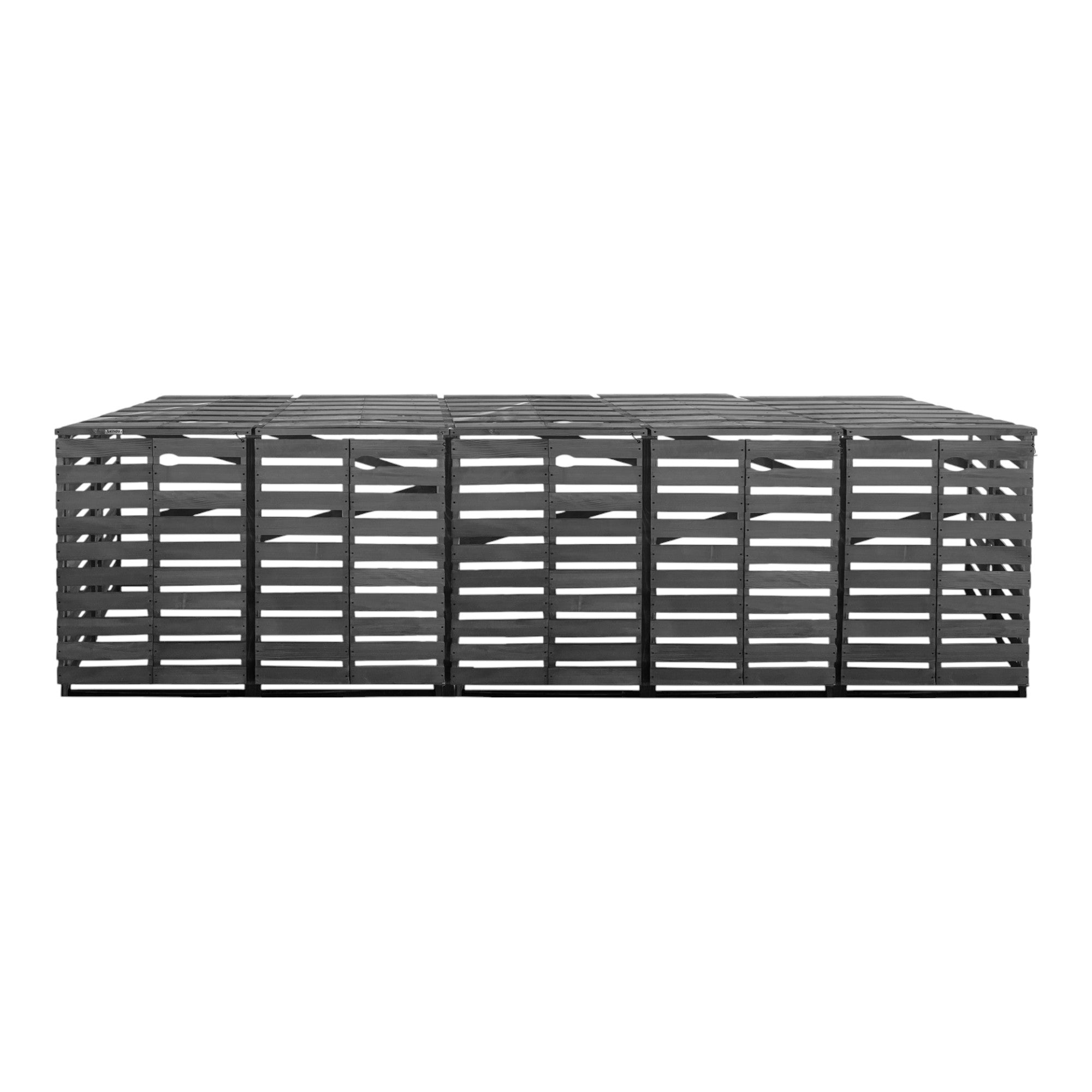 Lendo Online Container ombouw vijfvoudig 359x80x118cm vurenhout grijs