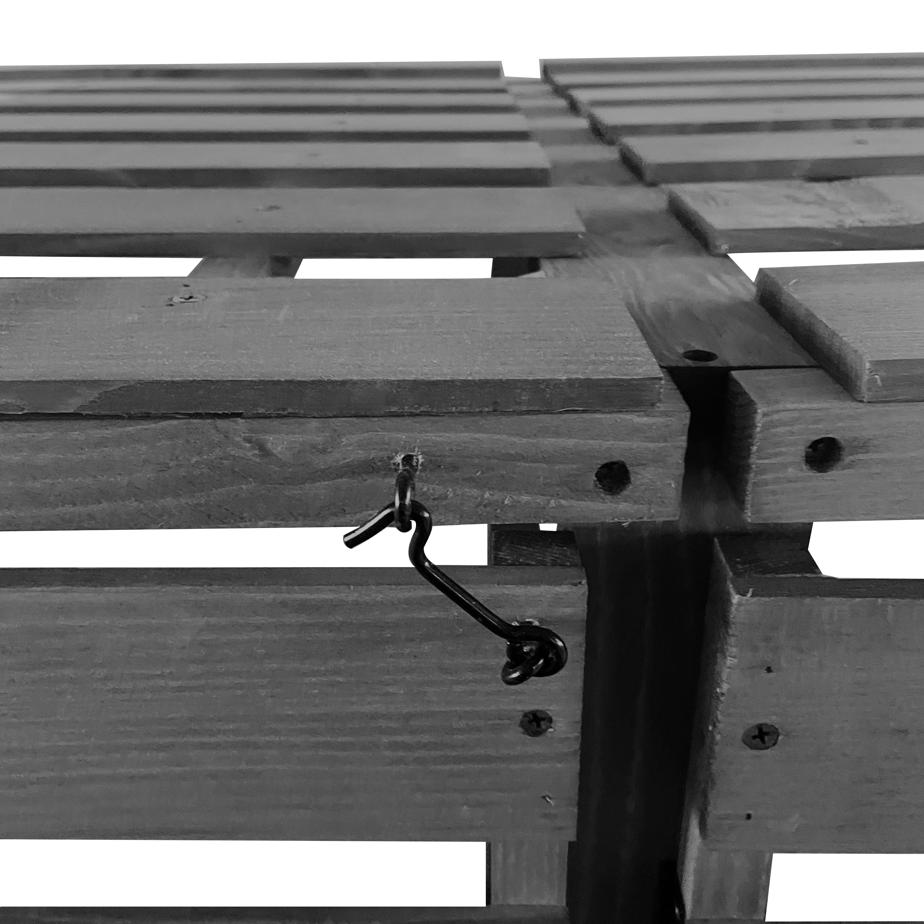 Lendo Online Container ombouw vijfvoudig 359x80x118cm vurenhout grijs