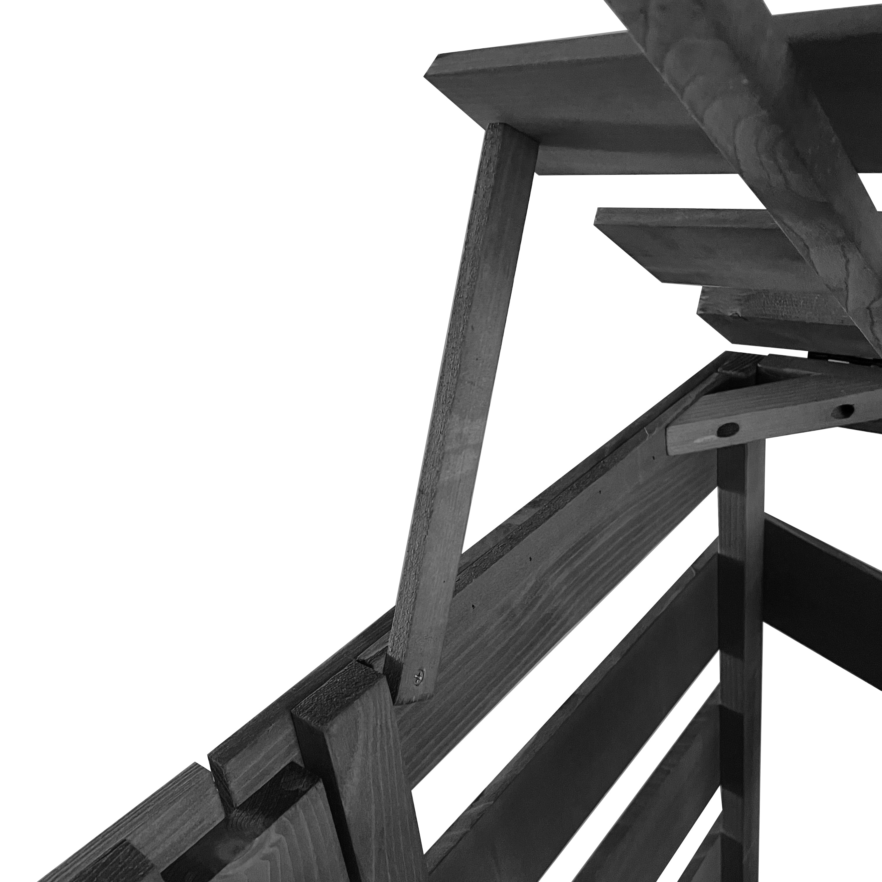 Lendo Online Container ombouw vijfvoudig 359x80x118cm vurenhout grijs