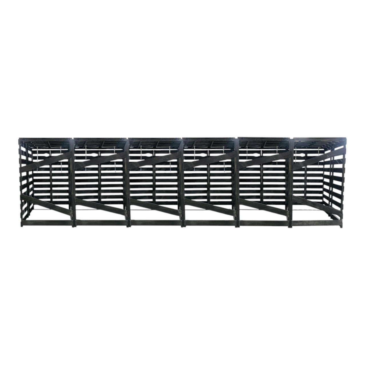 Lendo Online Container ombouw zesvoudig 431x80x118cm vurenhout grijs
