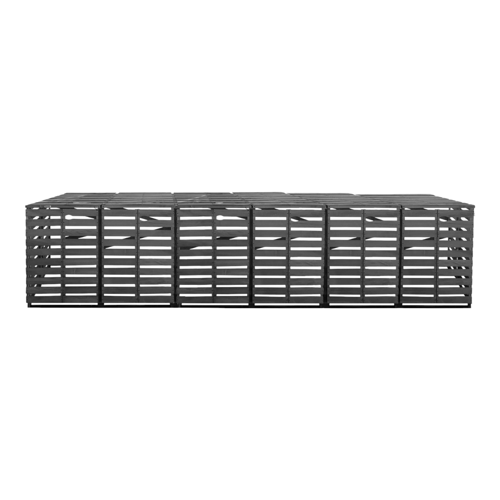 Lendo Online Container ombouw zesvoudig 431x80x118cm vurenhout grijs