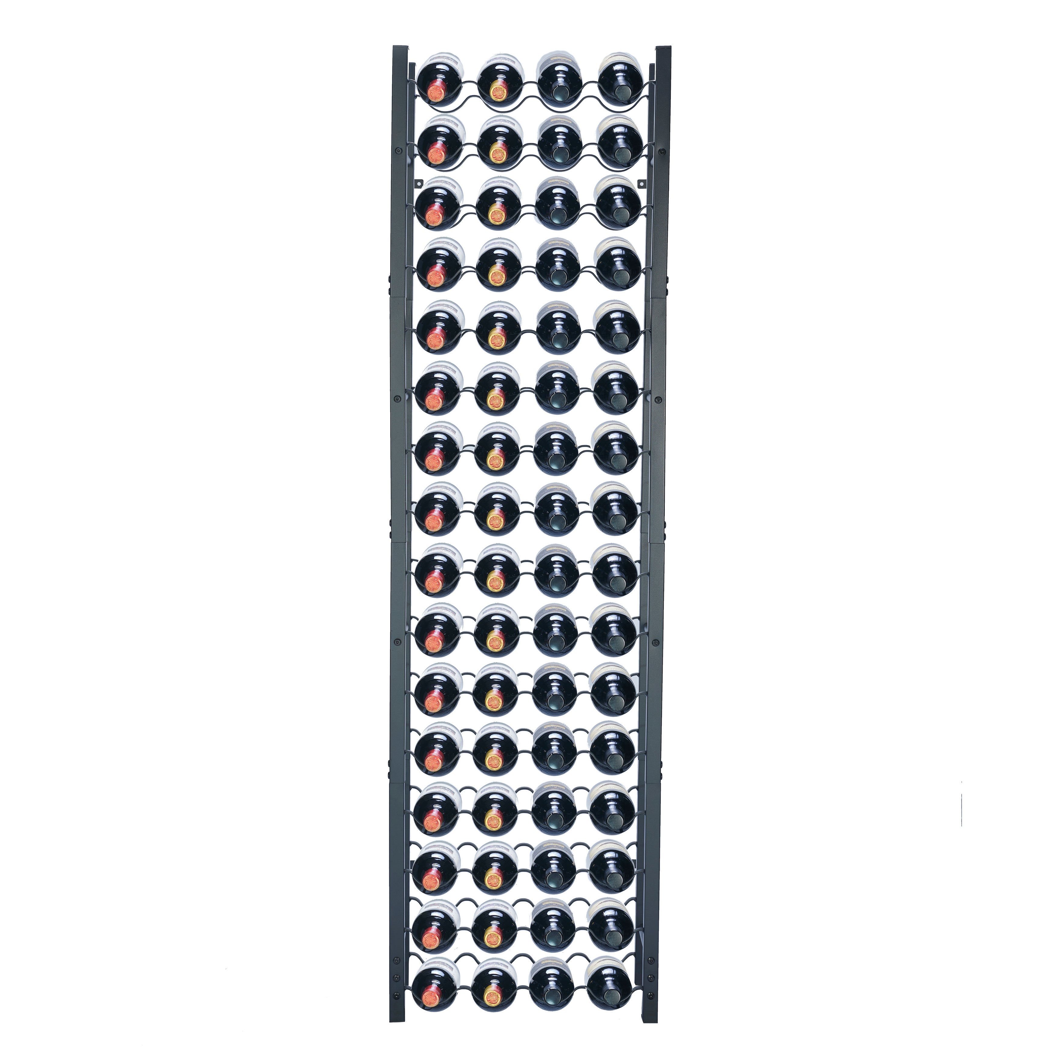 Lendo Online Wijnrek met kurkentrekker 64 flessen 45x20x160cm zwart