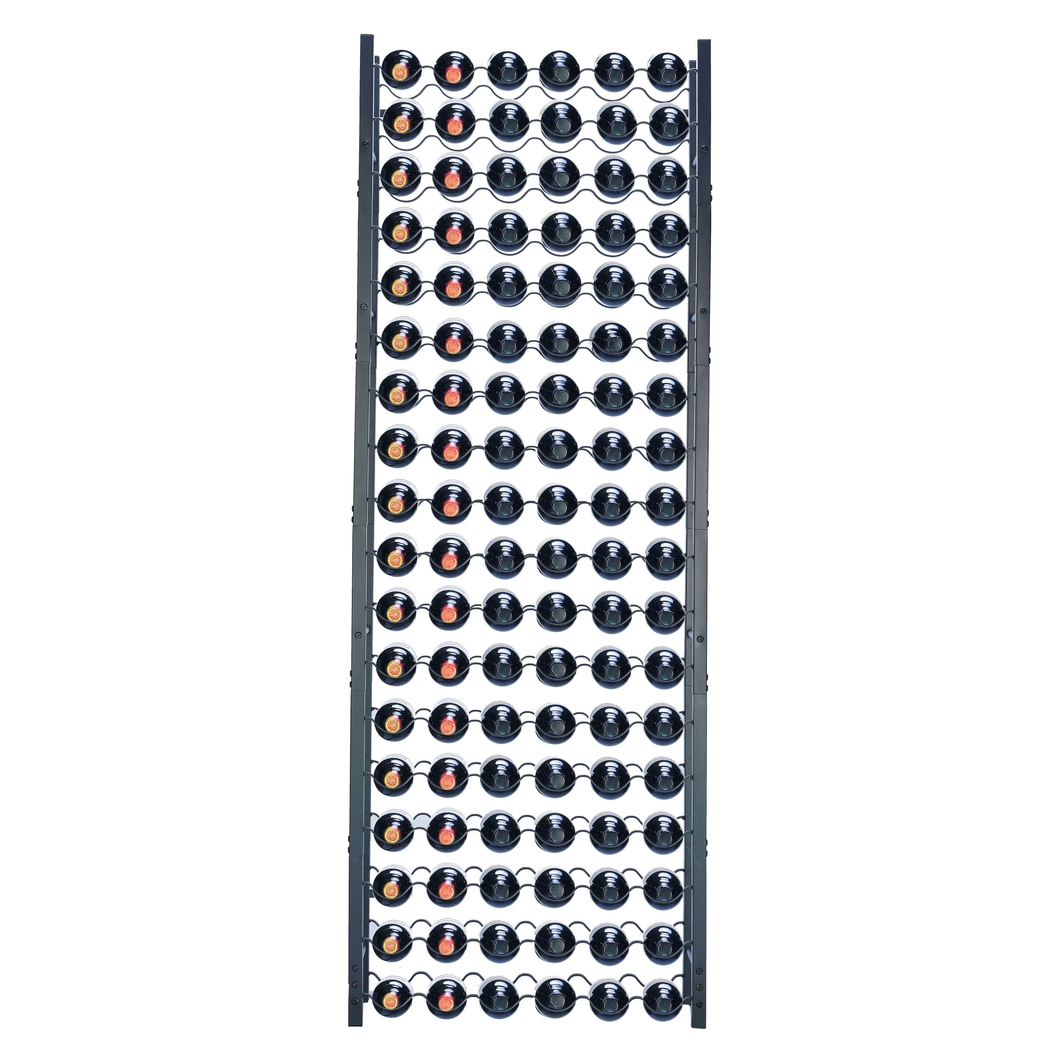 Lendo Online Wijnrek met kurkentrekker 108 flessen 65x20x180cm zwart