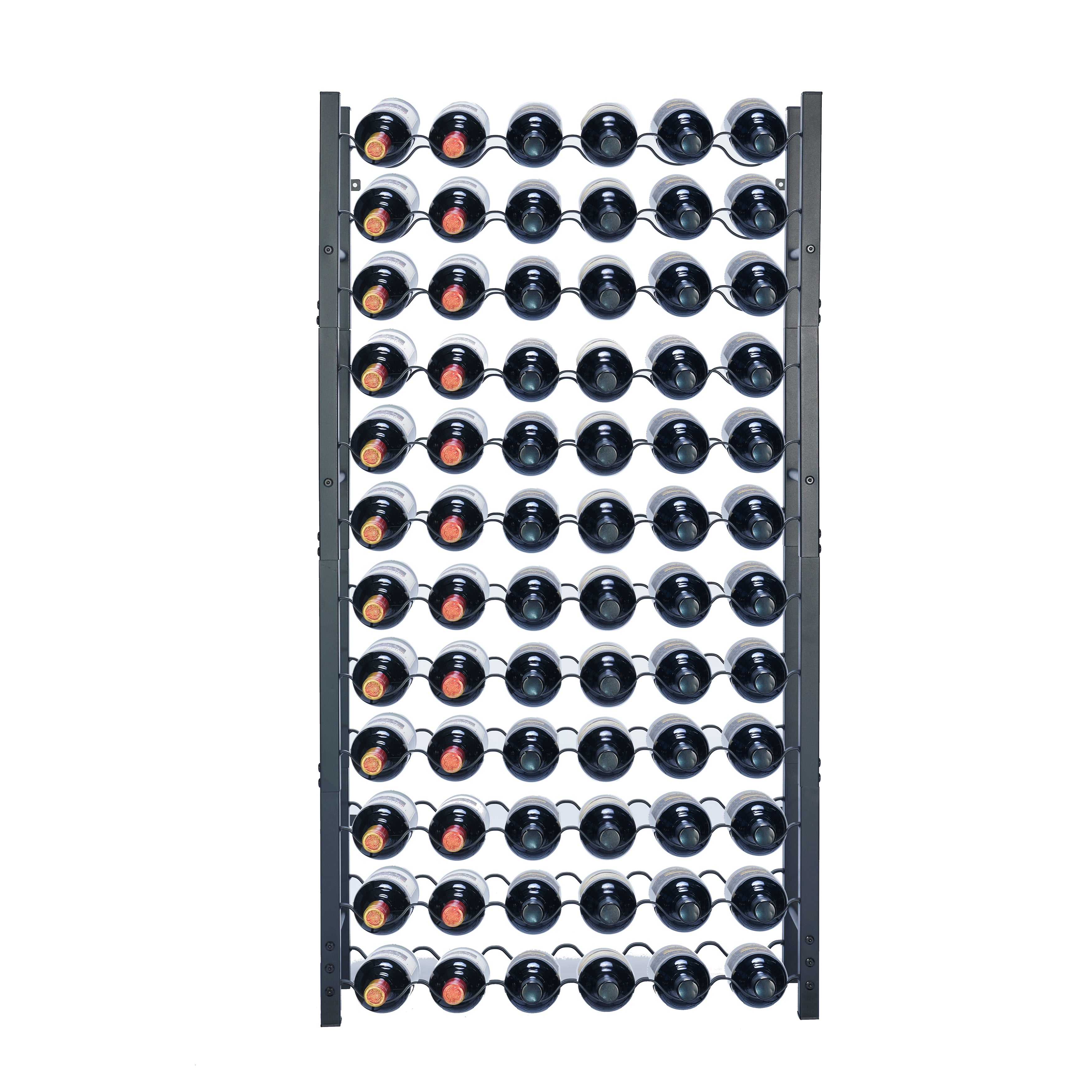Lendo Online Wijnrek met kurkentrekker 72 flessen 65x20x120cm zwart