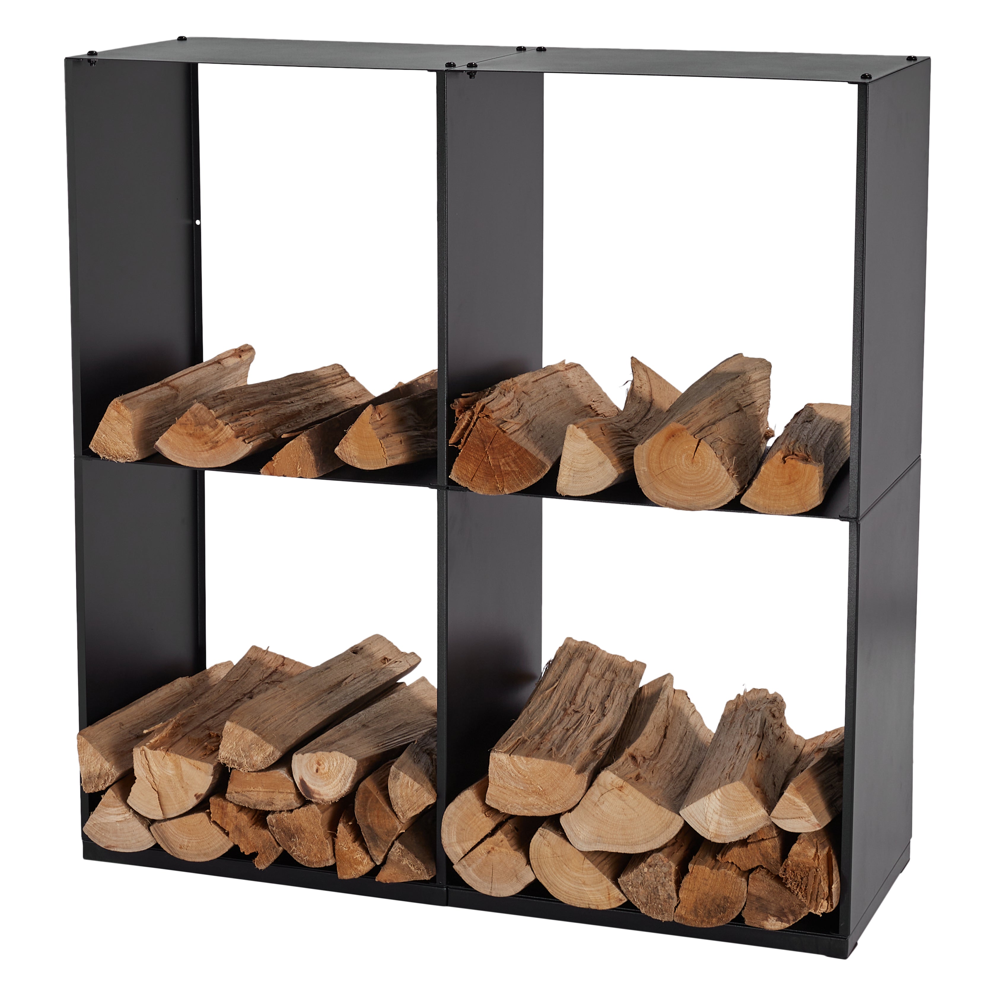 Lendo Online Brandhoutrek 80x28x80cm draagtas zwart staal