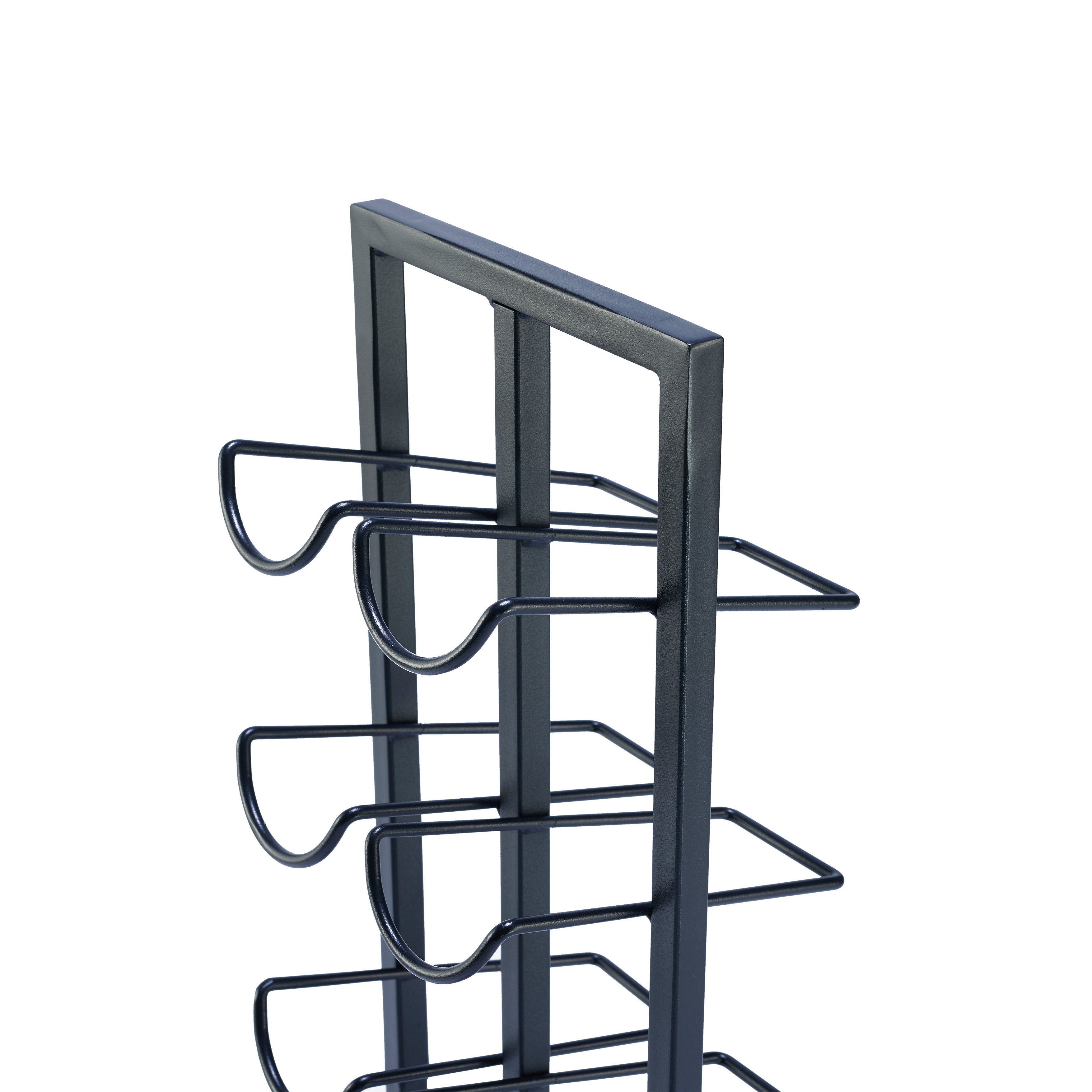 Lendo Online Wijnrek met kurkentrekker 12 flessen 31x21x84cm zwart