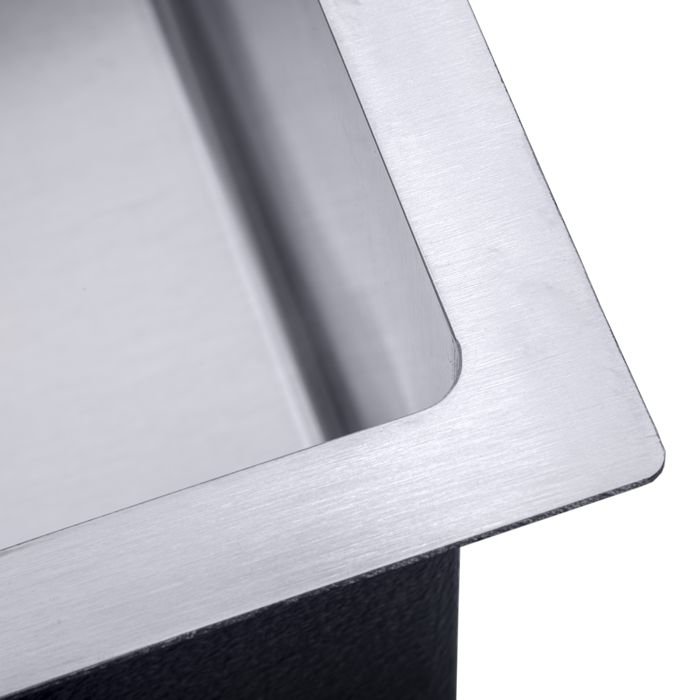 Lendo Online Spoelbak voor keuken met kraangat 59x44x20cm zilver RVS
