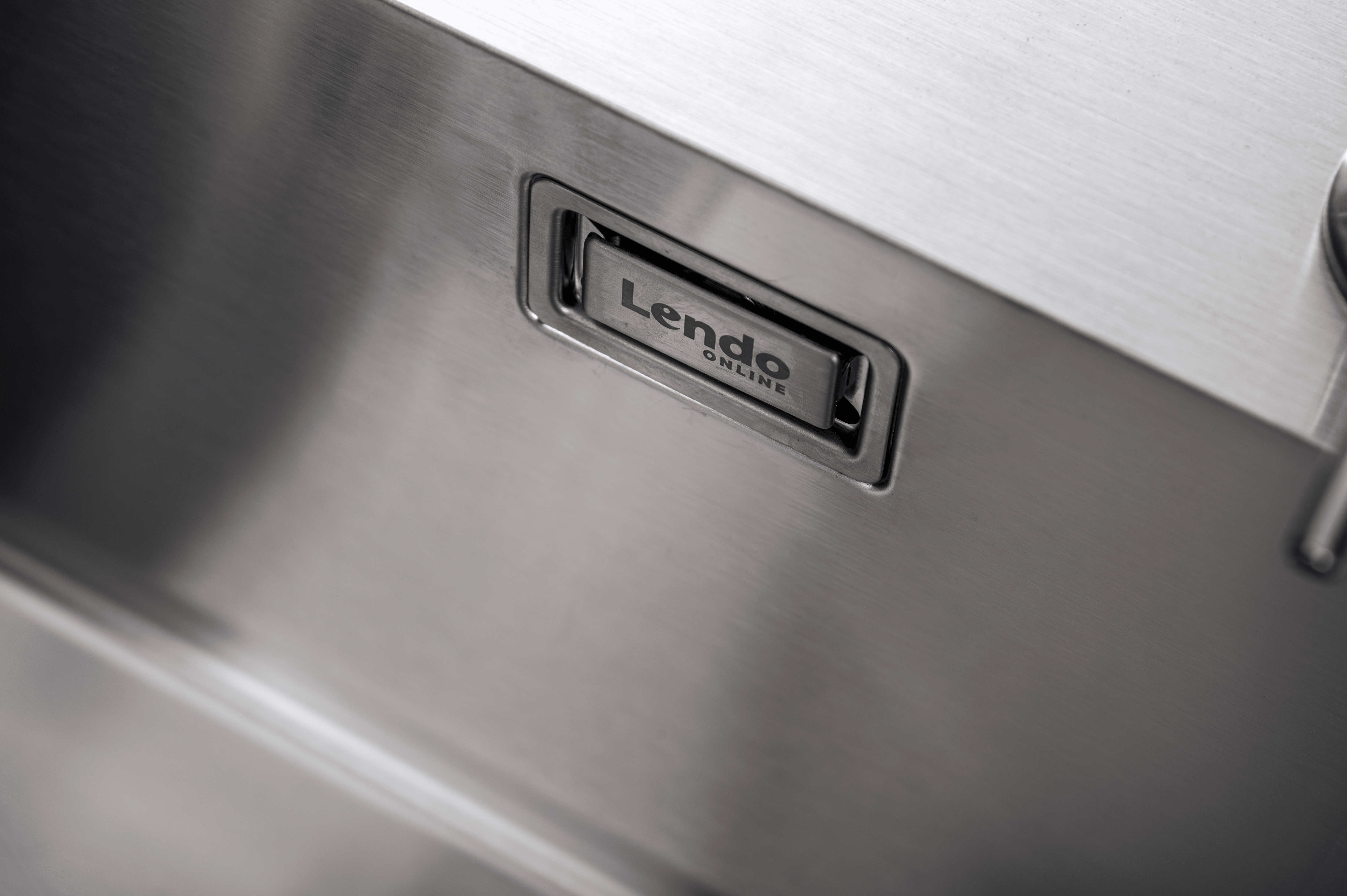 Lendo Online Spoelbak met keukenkraan en zeepdispenser 59x44x20cm zilver RVS