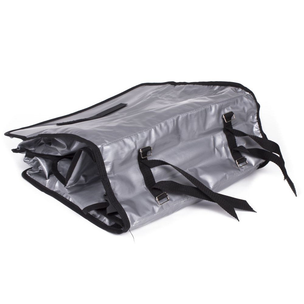 Lastpak Bisonyl Dubbele Fietstas voor pakkendrager fiets - 46 L - Zilver