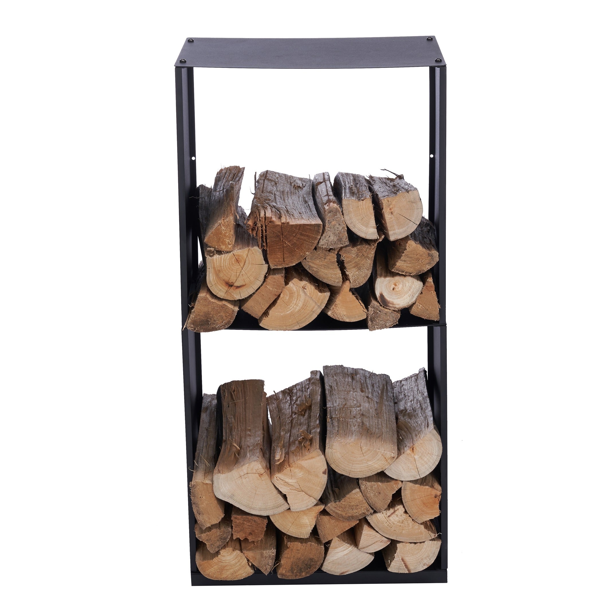 Lendo Online Brandhoutrek 40x28x80cm draagtas zwart staal