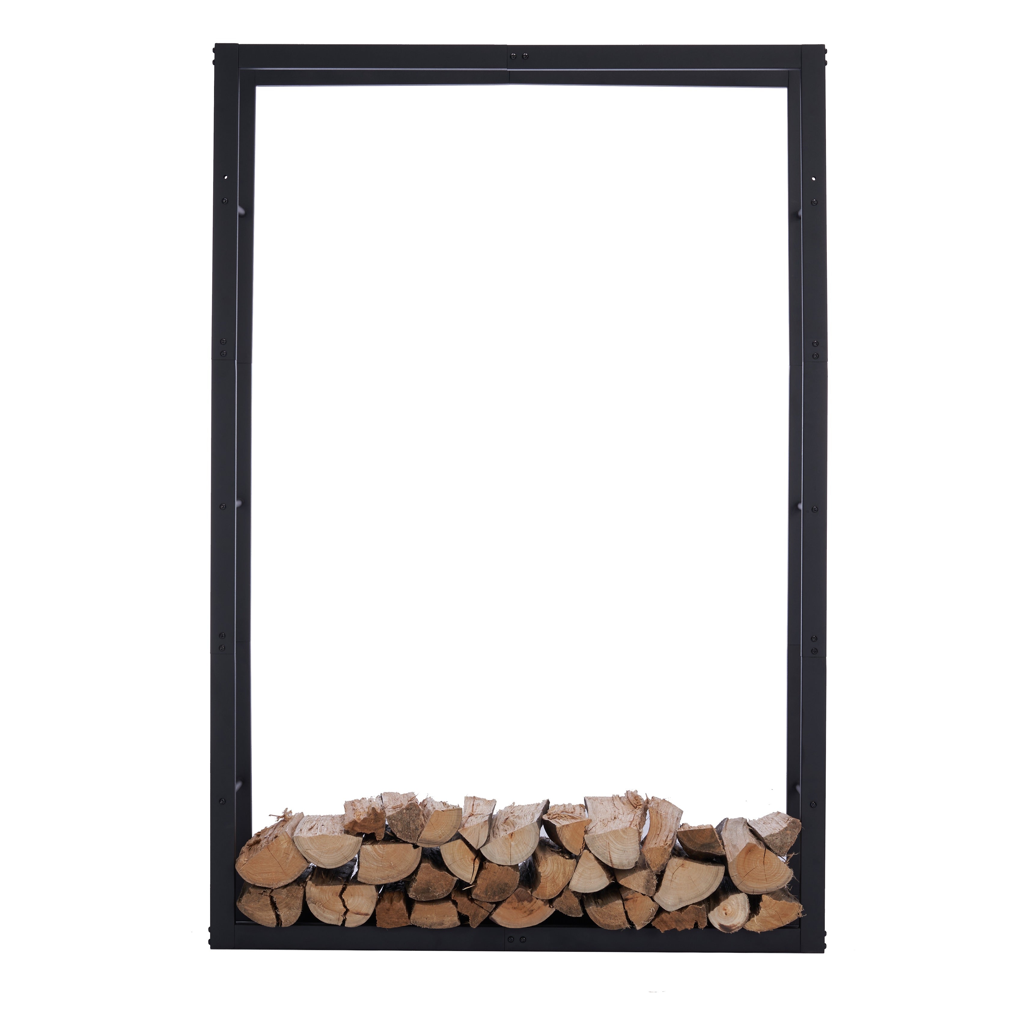Lendo Online Brandhoutrek 100x25x148cm draagtas zwart staal