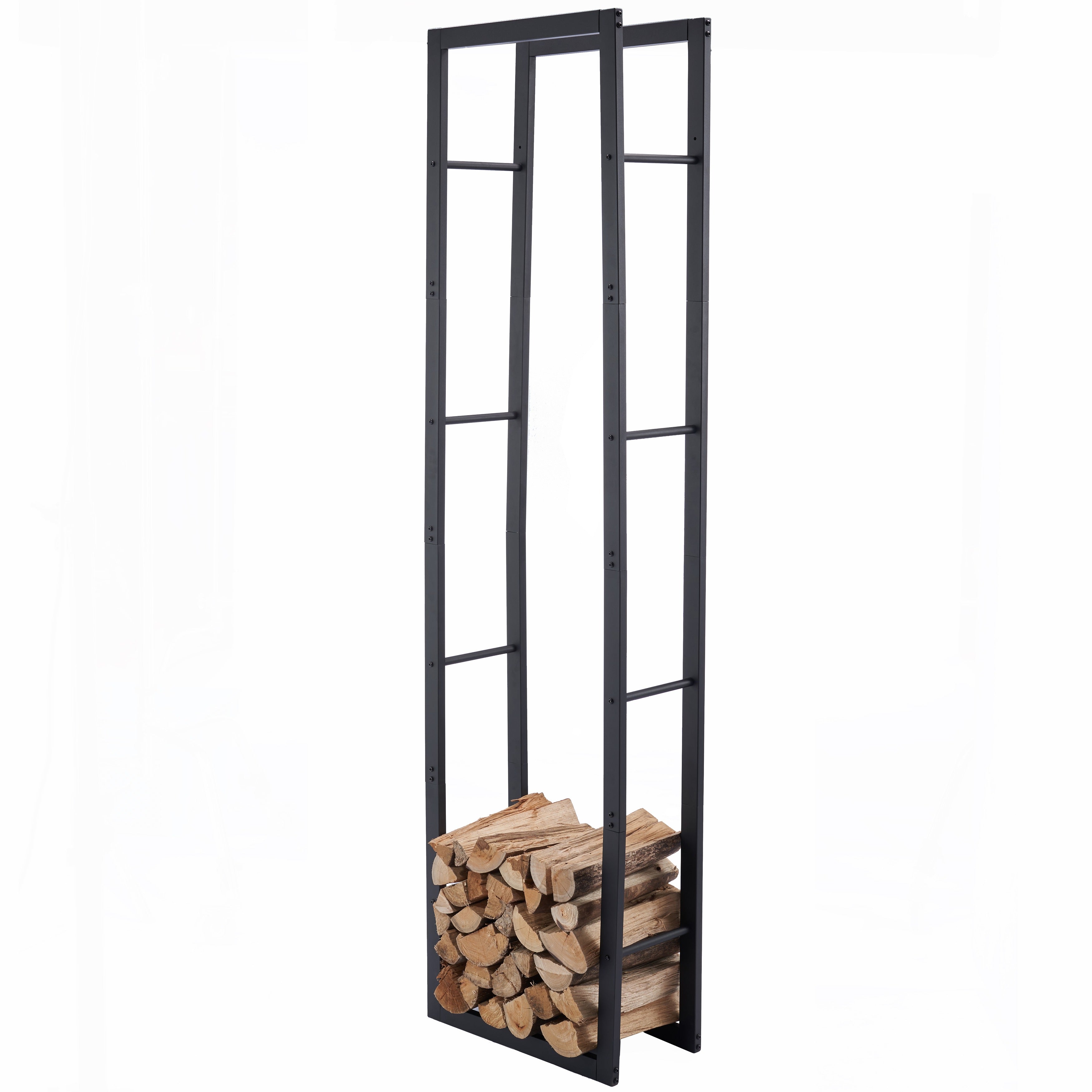 Lendo Online Brandhoutrek 50x25x196cm draagtas zwart staal