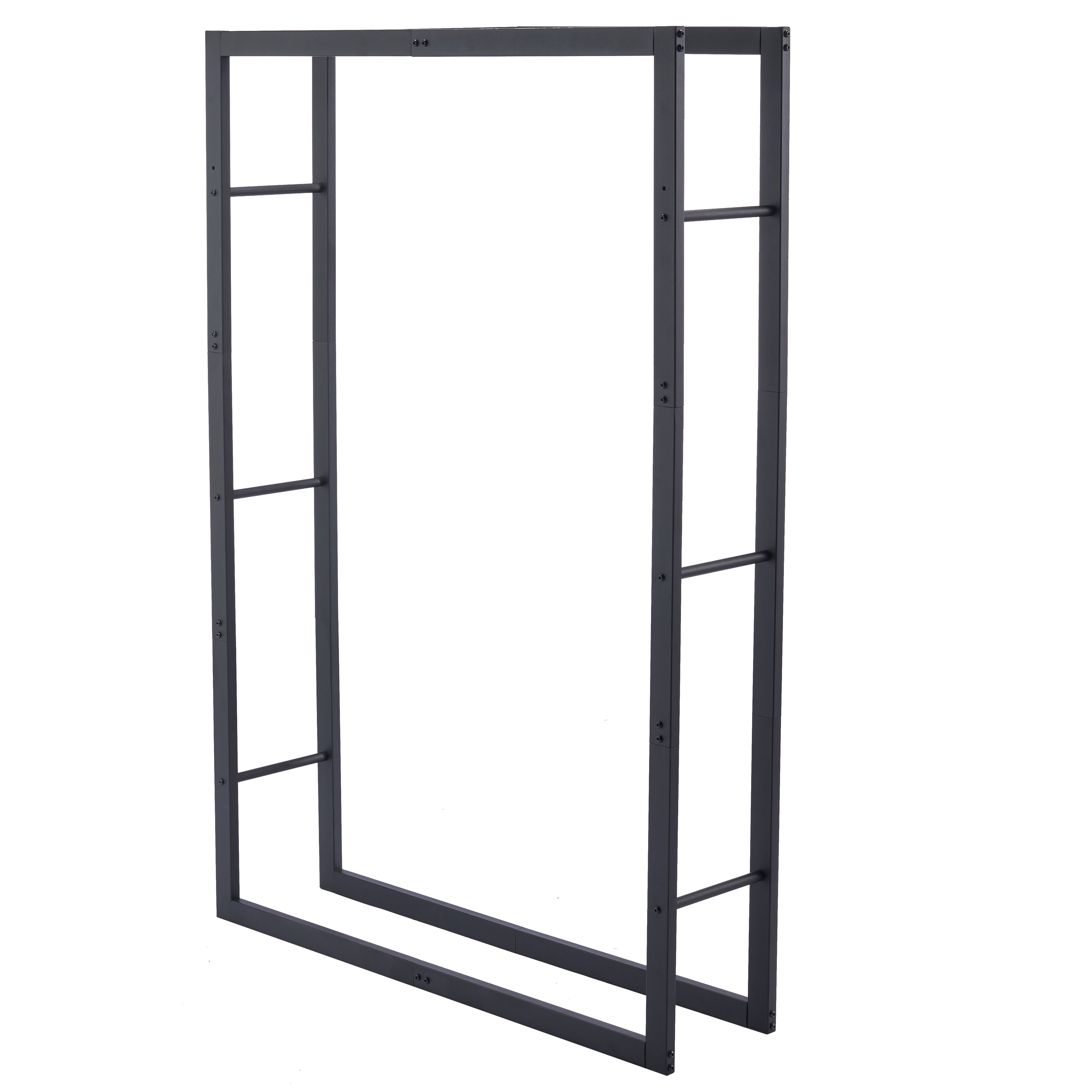 Lendo Online Brandhoutrek 100x25x148cm draagtas zwart staal
