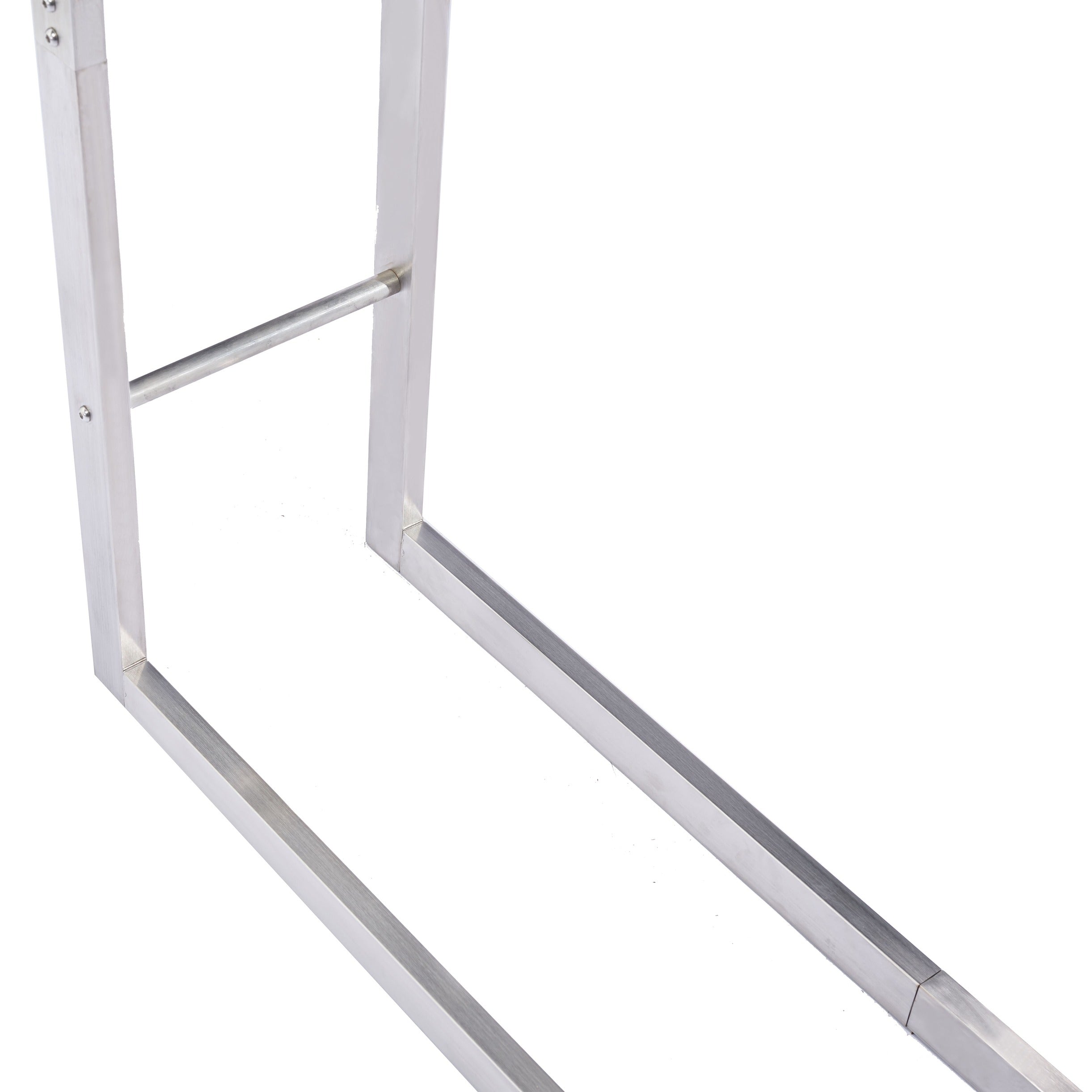 Lendo Online Brandhoutrek 100x25x148cm draagtas zilver RVS