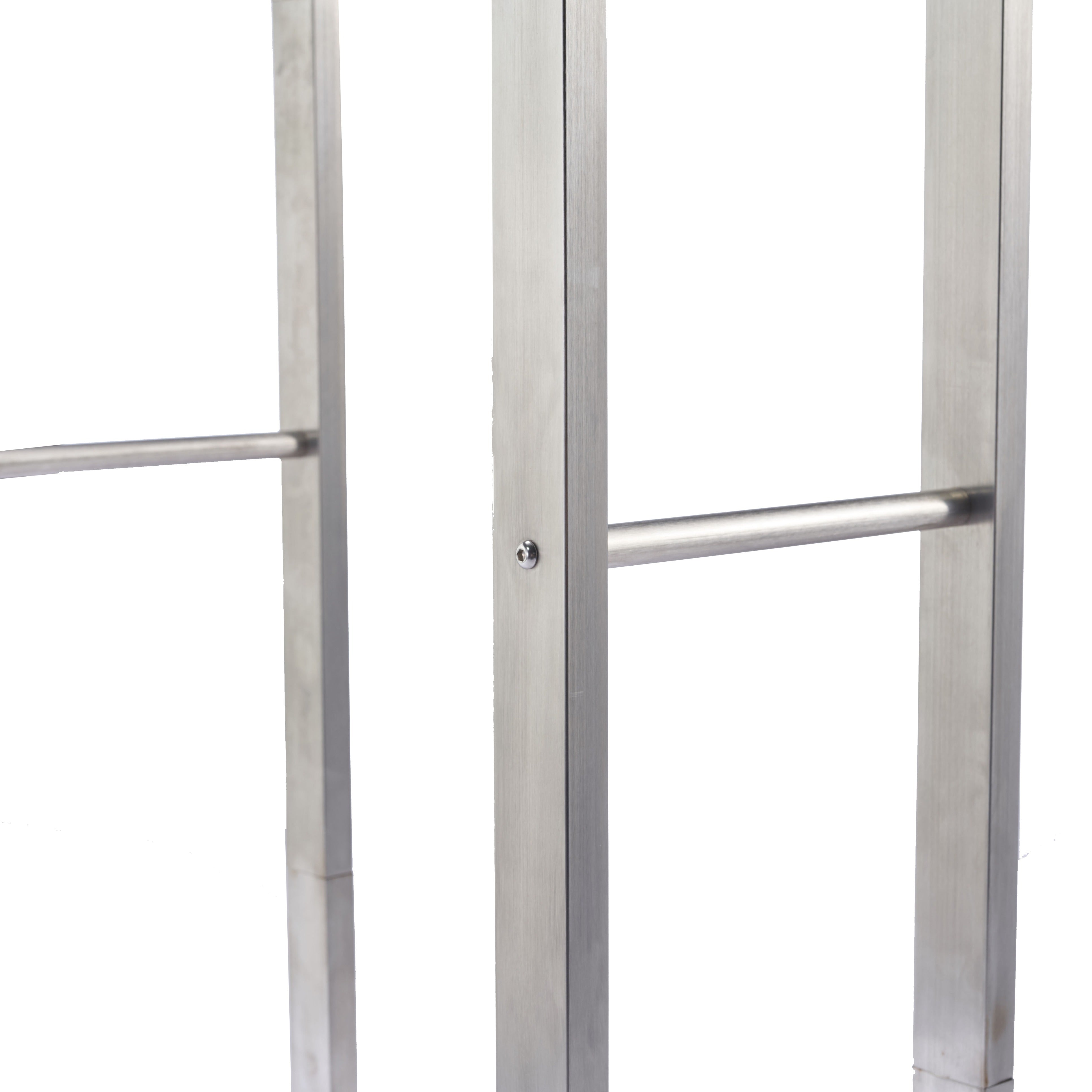Lendo Online Brandhoutrek 50x25x148cm draagtas zilver RVS