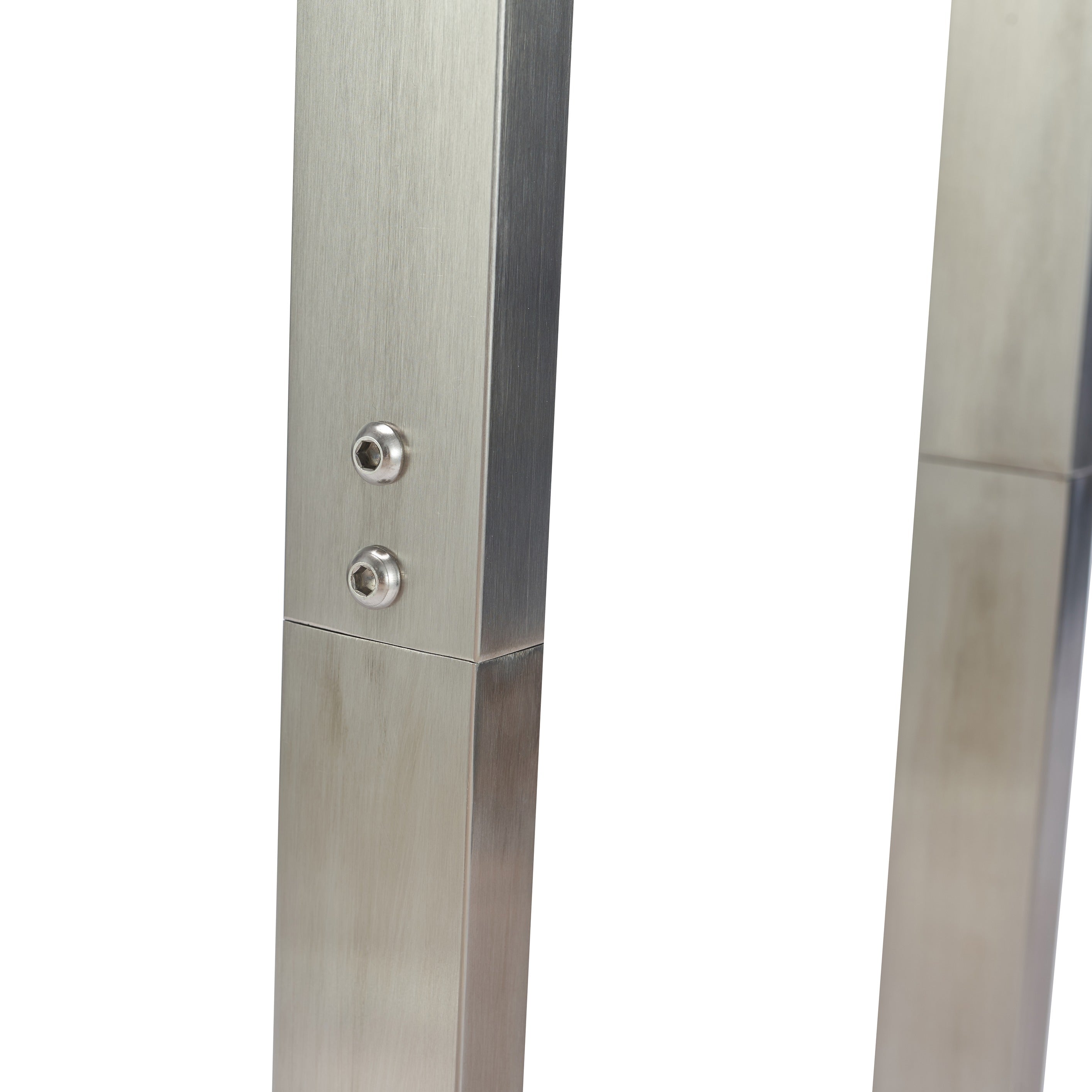 Lendo Online Kaminholzregal 50x25x196cm Tragetasche Silber Edelstahl
