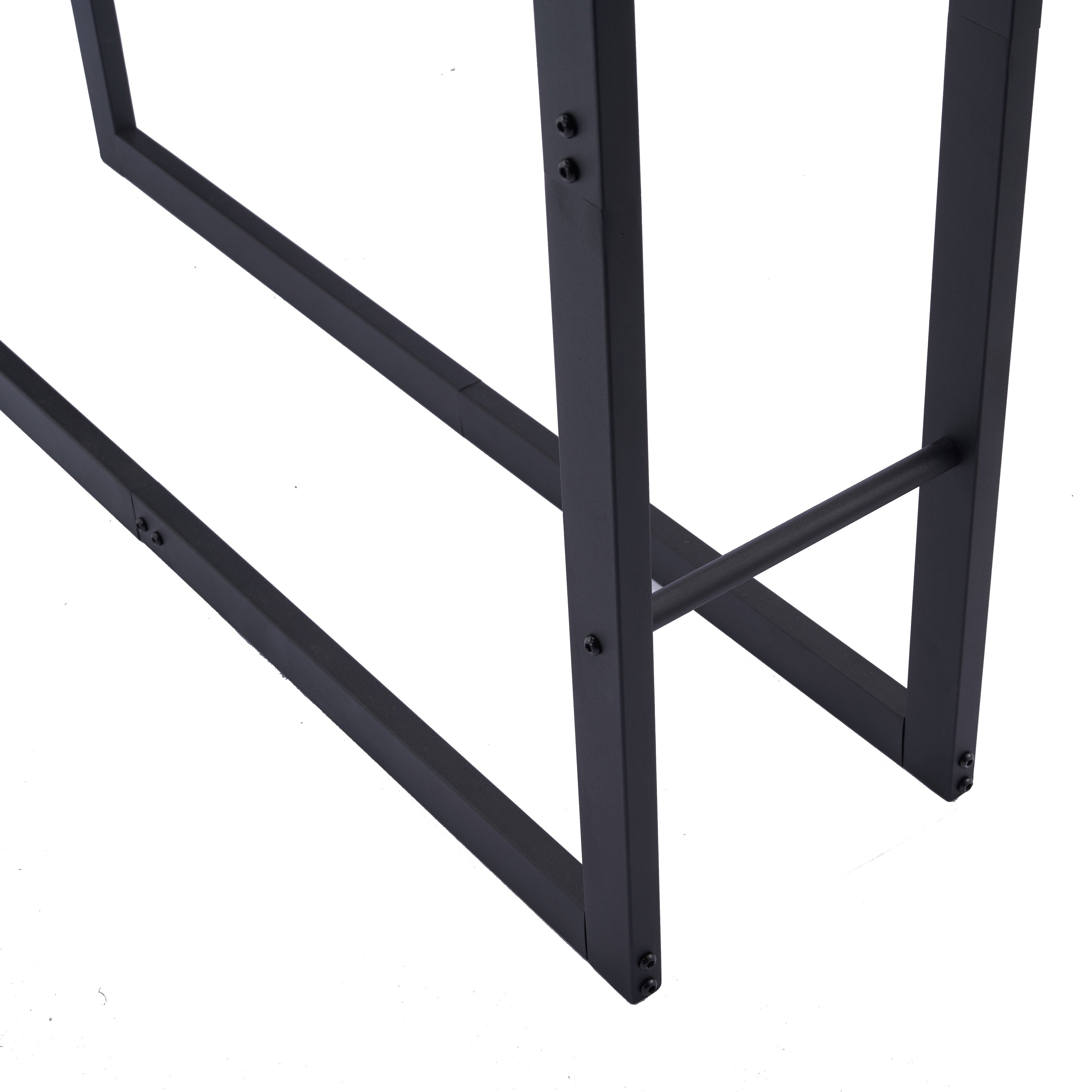 Lendo Online Brandhoutrek 100x25x196cm draagtas zwart staal