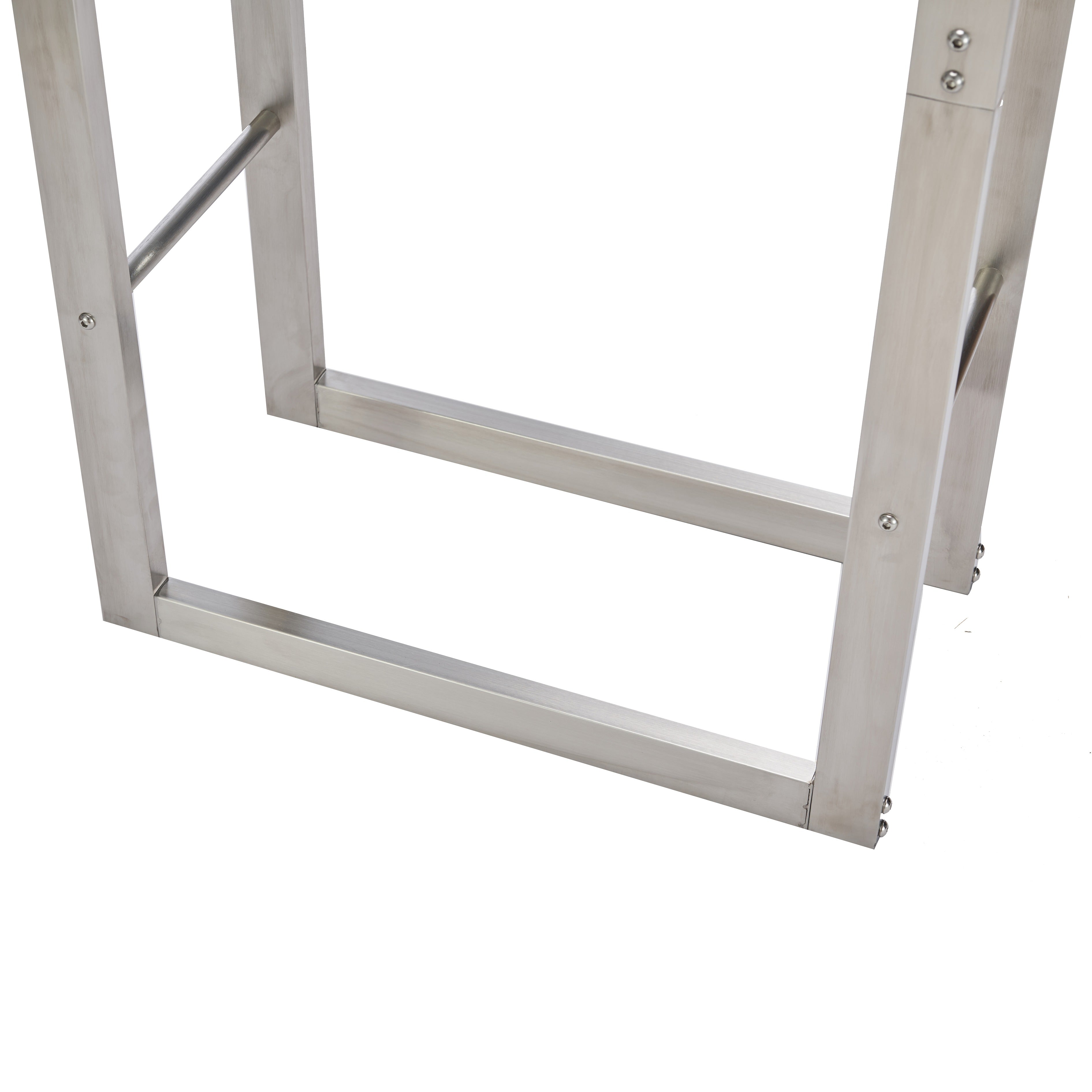Lendo Online Kaminholzregal 50x25x196cm Tragetasche Silber Edelstahl