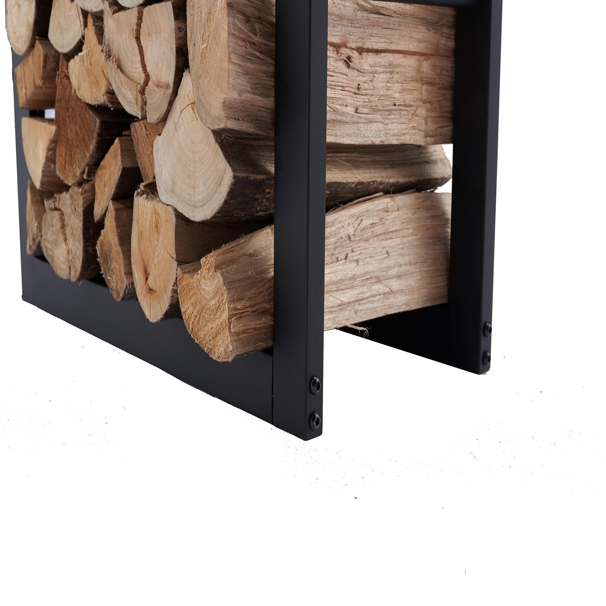 Lendo Online Brandhoutrek 100x25x148cm draagtas zwart staal