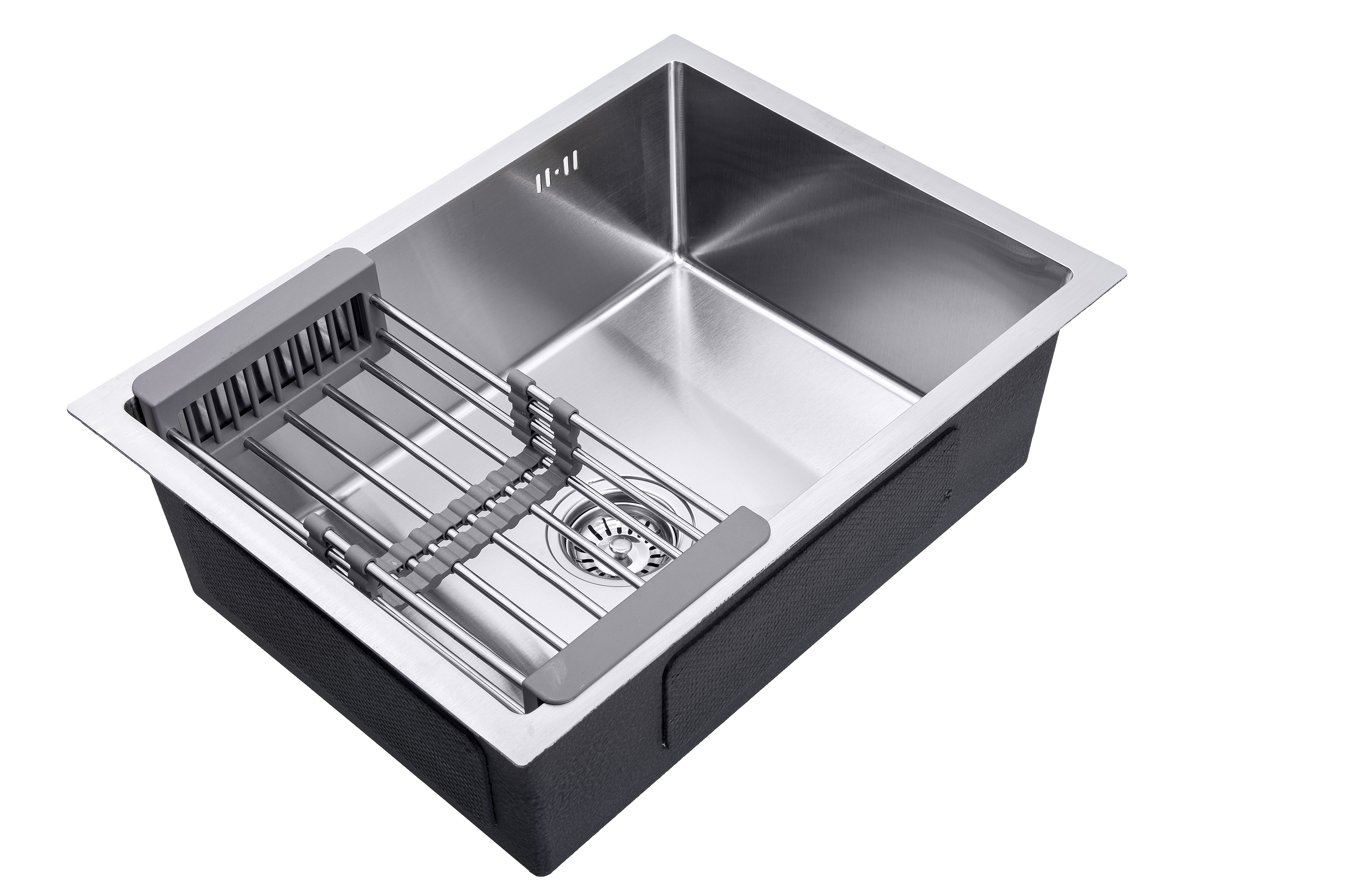 Lendo Online Spoelbak en droogrek 59x44x20cm zilver RVS