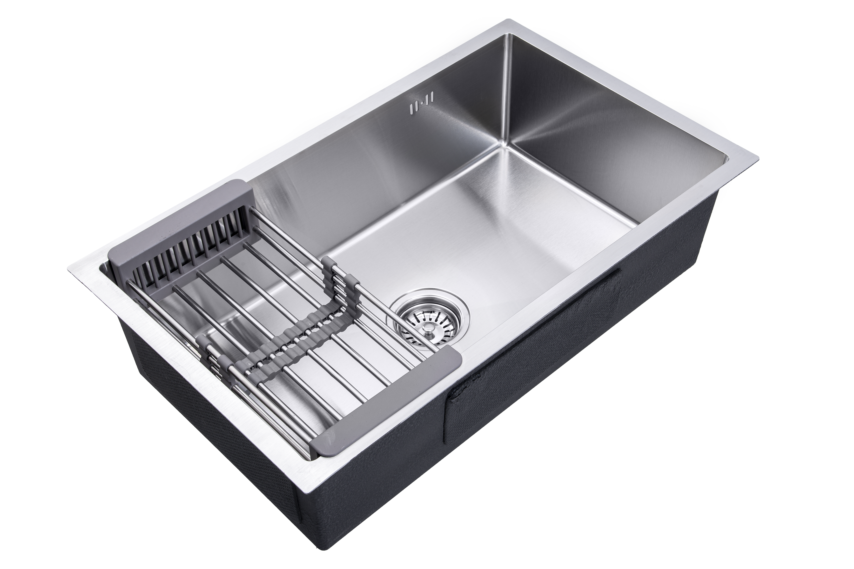 Lendo Online Spoelbak en droogrek 74x44x20cm zilver RVS
