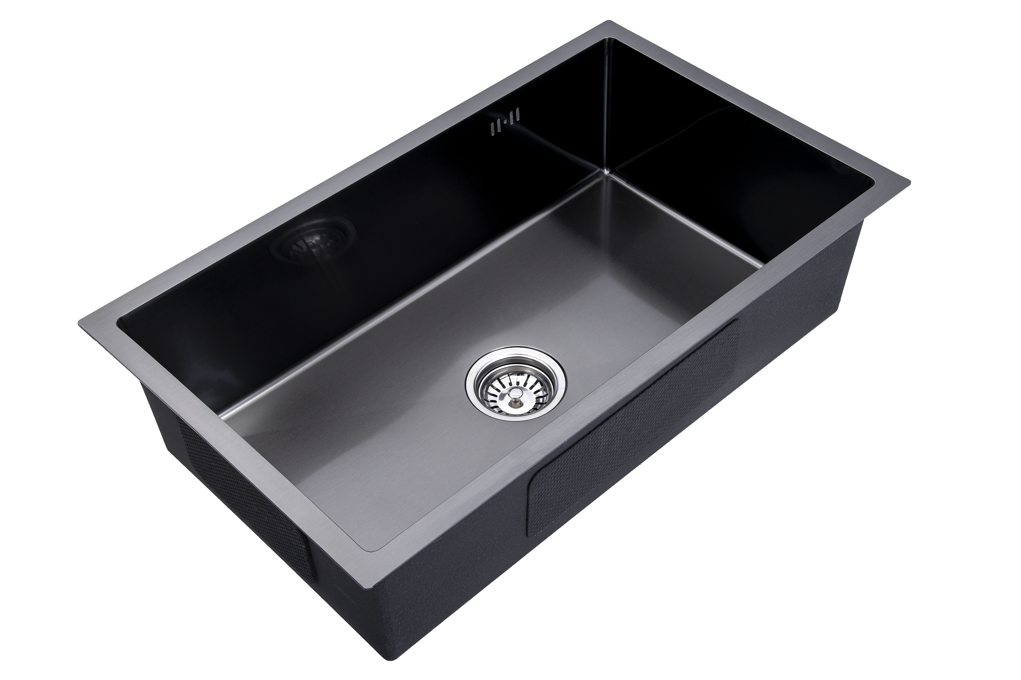 Lendo Online Spoelbak voor keuken 74x44x20cm antraciet zwart