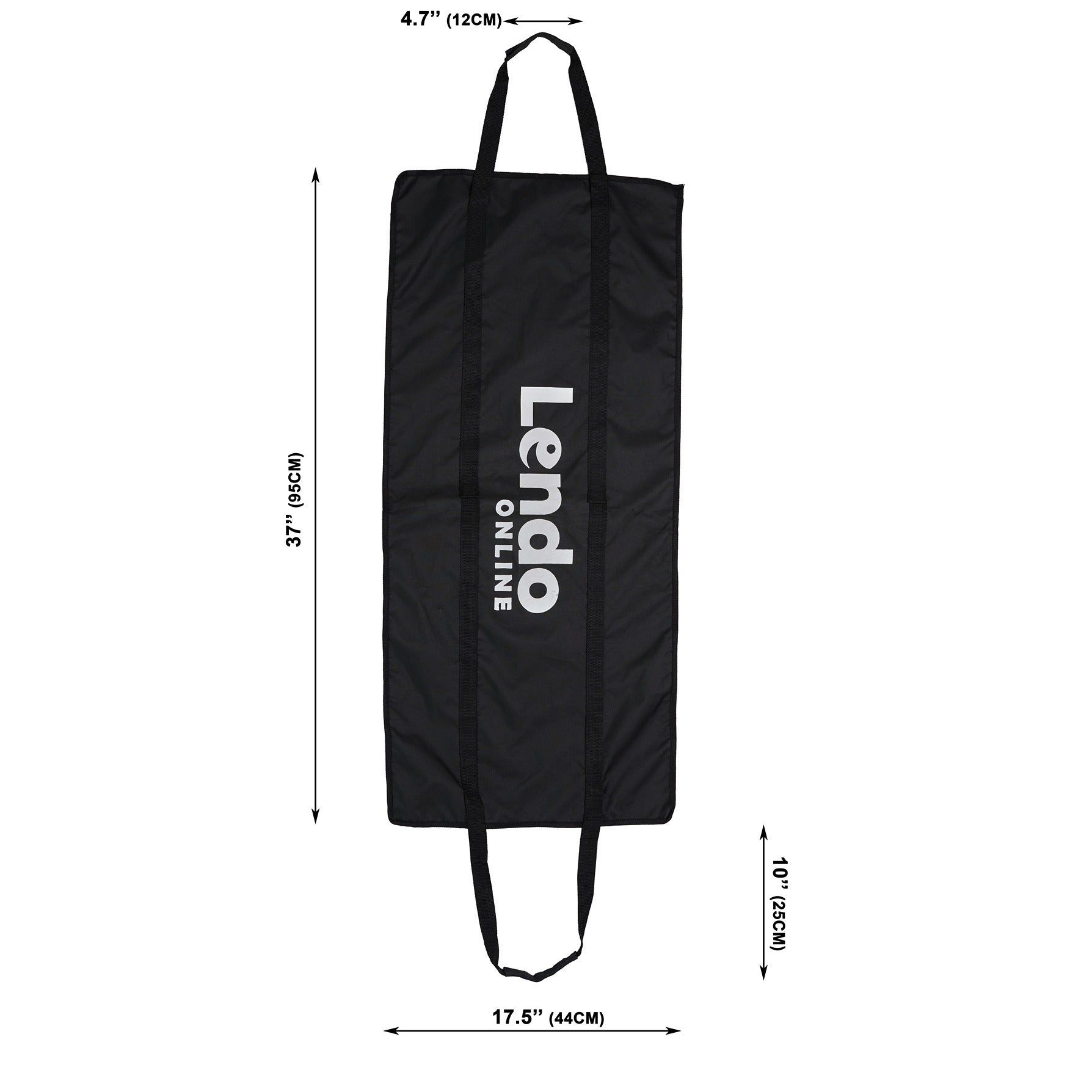 Lendo Online Brandhoutrek 50x25x148cm draagtas zwart staal