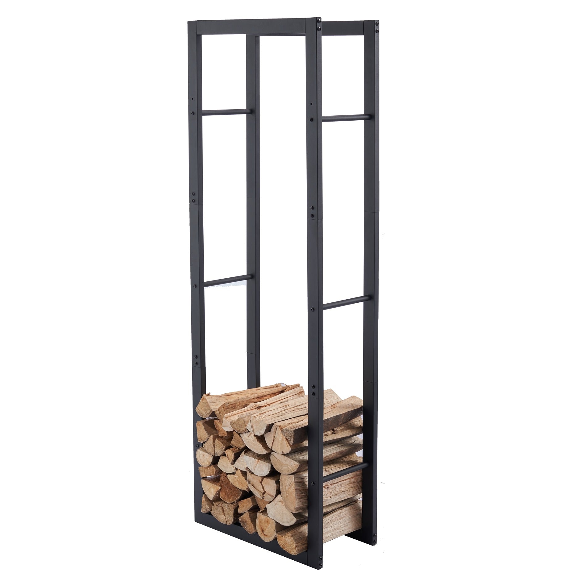 Lendo Online Brandhoutrek 50x25x148cm draagtas zwart staal