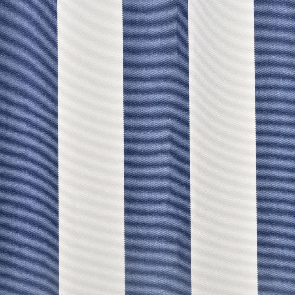 Luifeldoek 6x3 m canvas blauw en wit