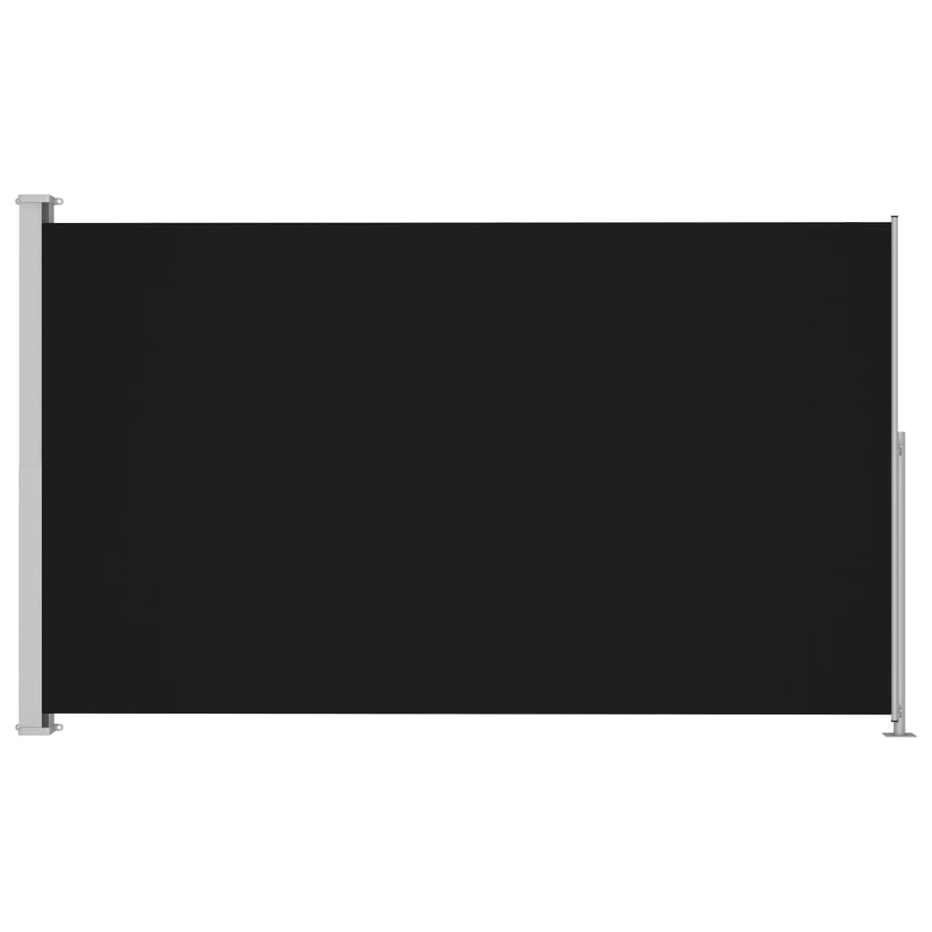 Tuinscherm uittrekbaar 180x300 cm zwart