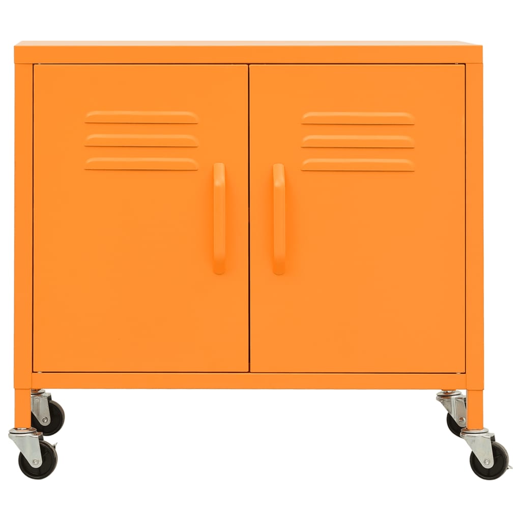 Opbergkast 60x35x56 cm staal oranje