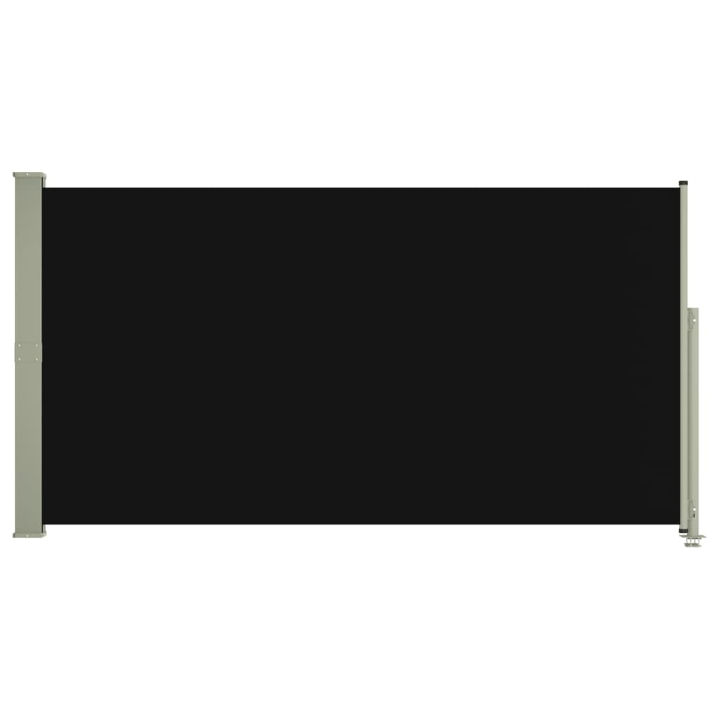 Tuinscherm uittrekbaar 160x300 cm zwart