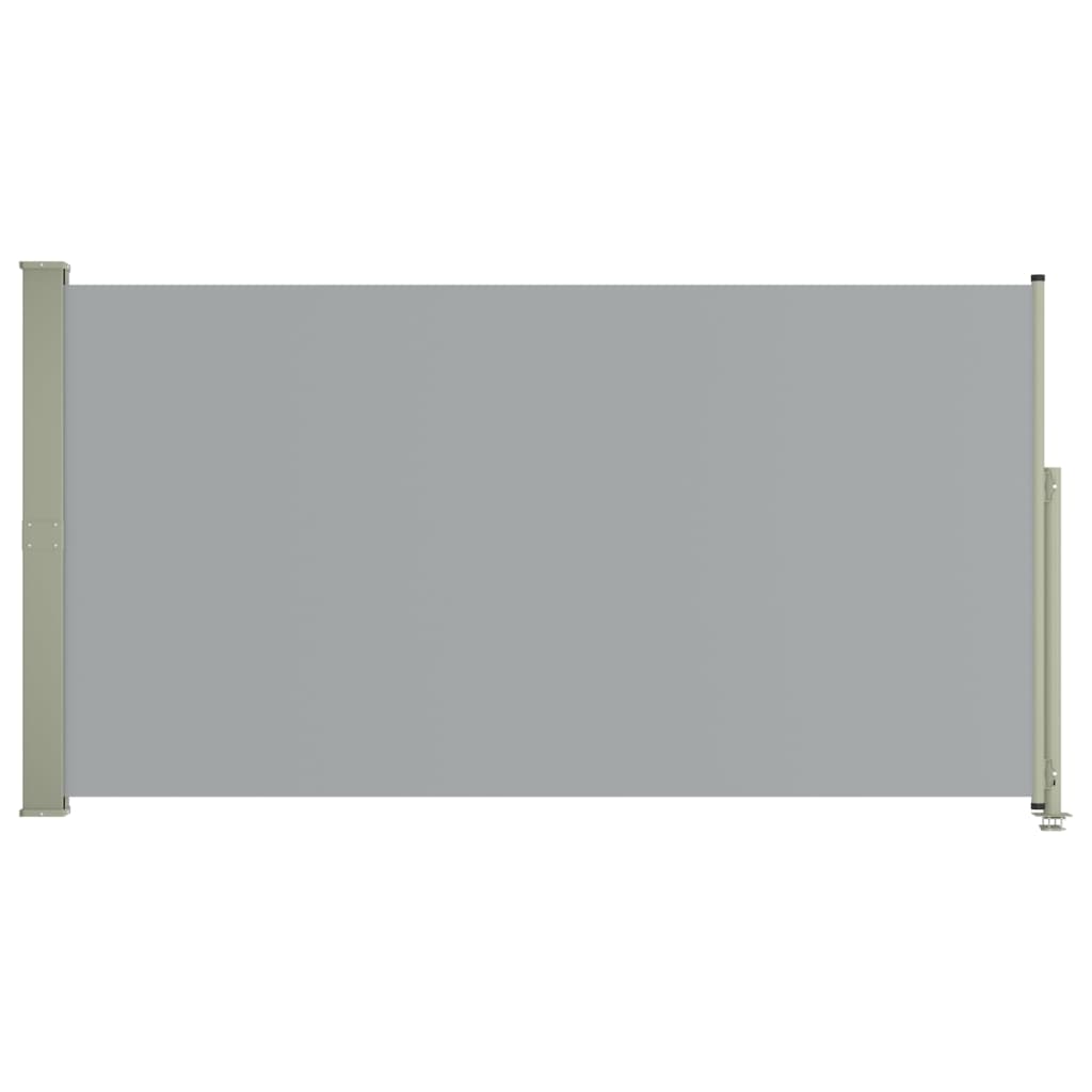 Tuinscherm uittrekbaar 160x300 cm grijs